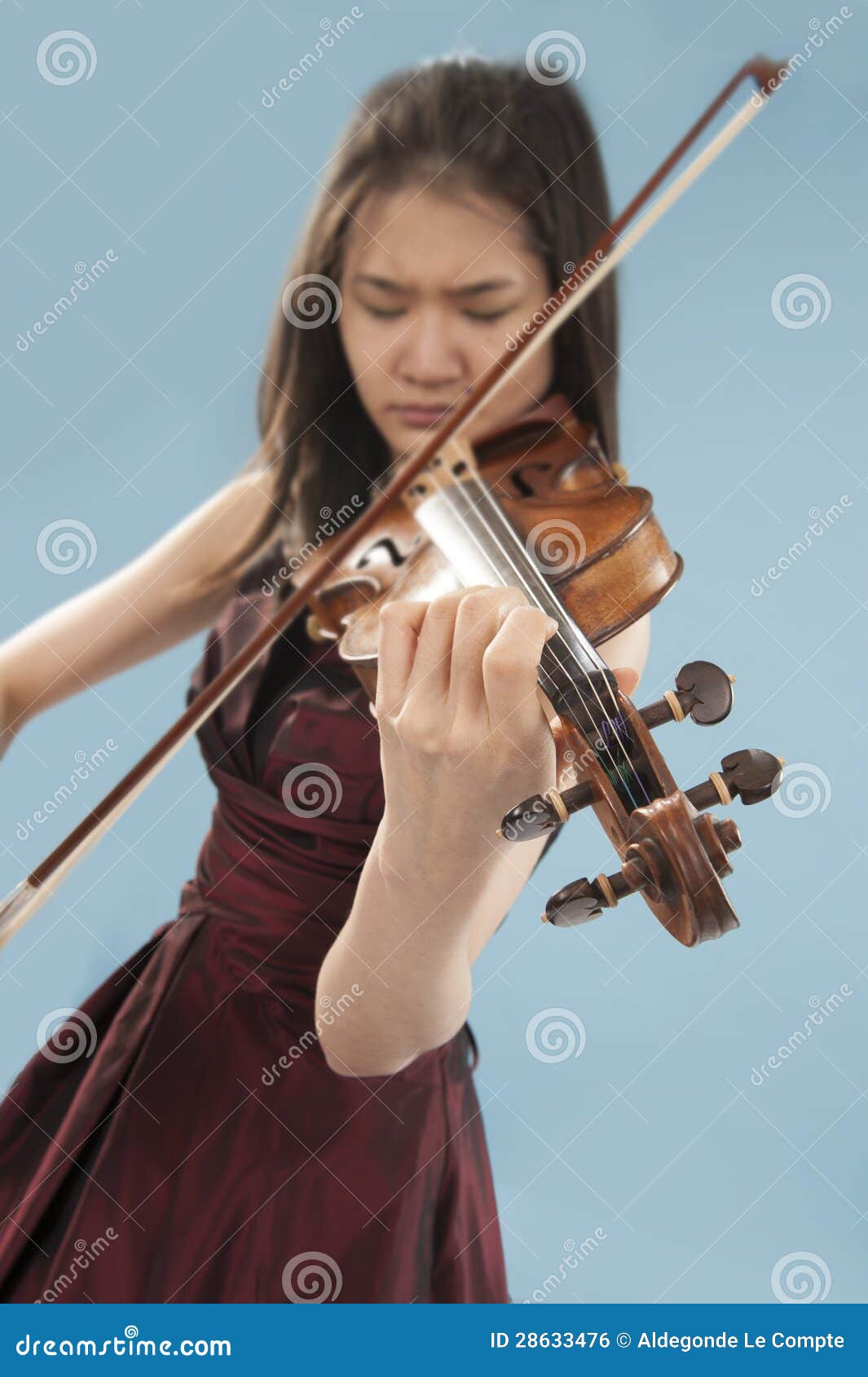 Young Asian Woman Playing the Violin Stock Photo Image of player