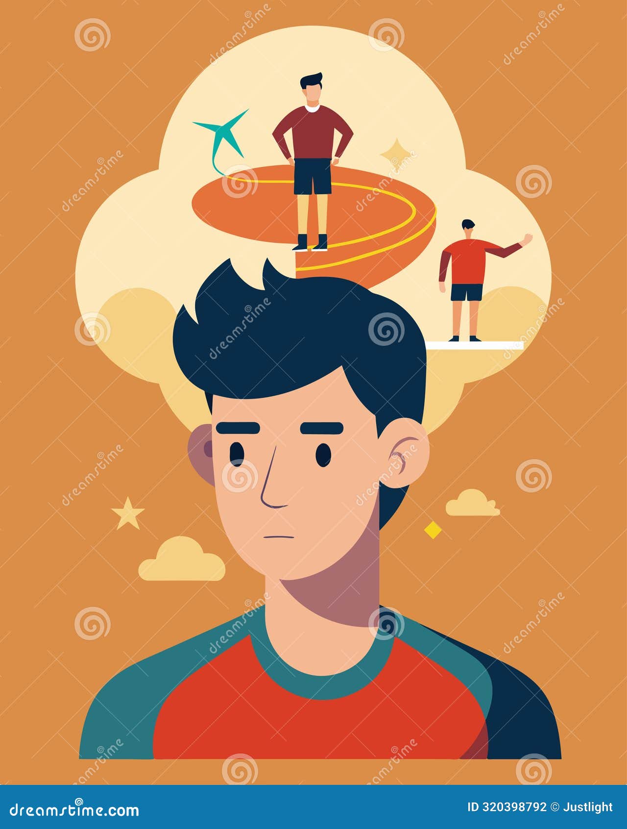 the young athletes mind was consumed with negative thoughts about his performance leading to a downward spiral of