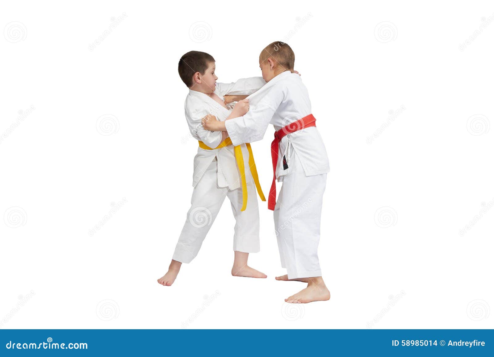 Young Athletes Train for the Capture Karategi Stock Photo Image of