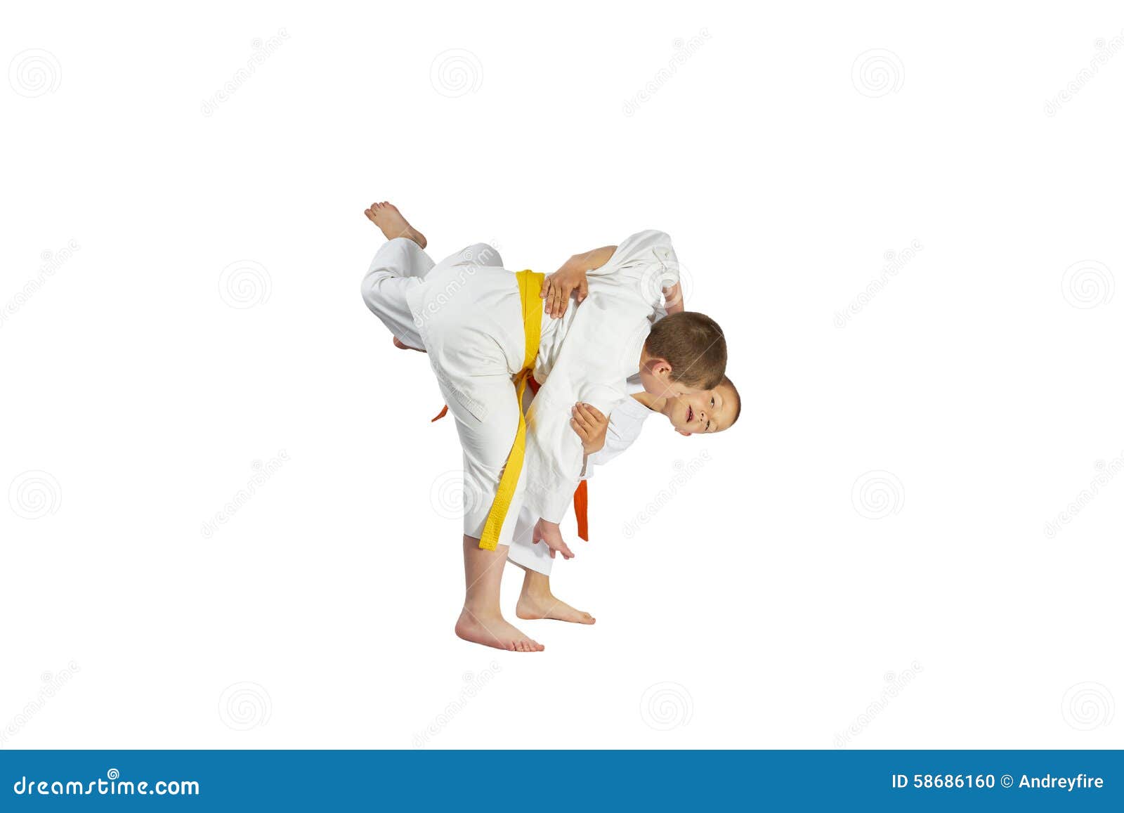 Young Athletes are Training Judo Throws Stock Photo Image of judo