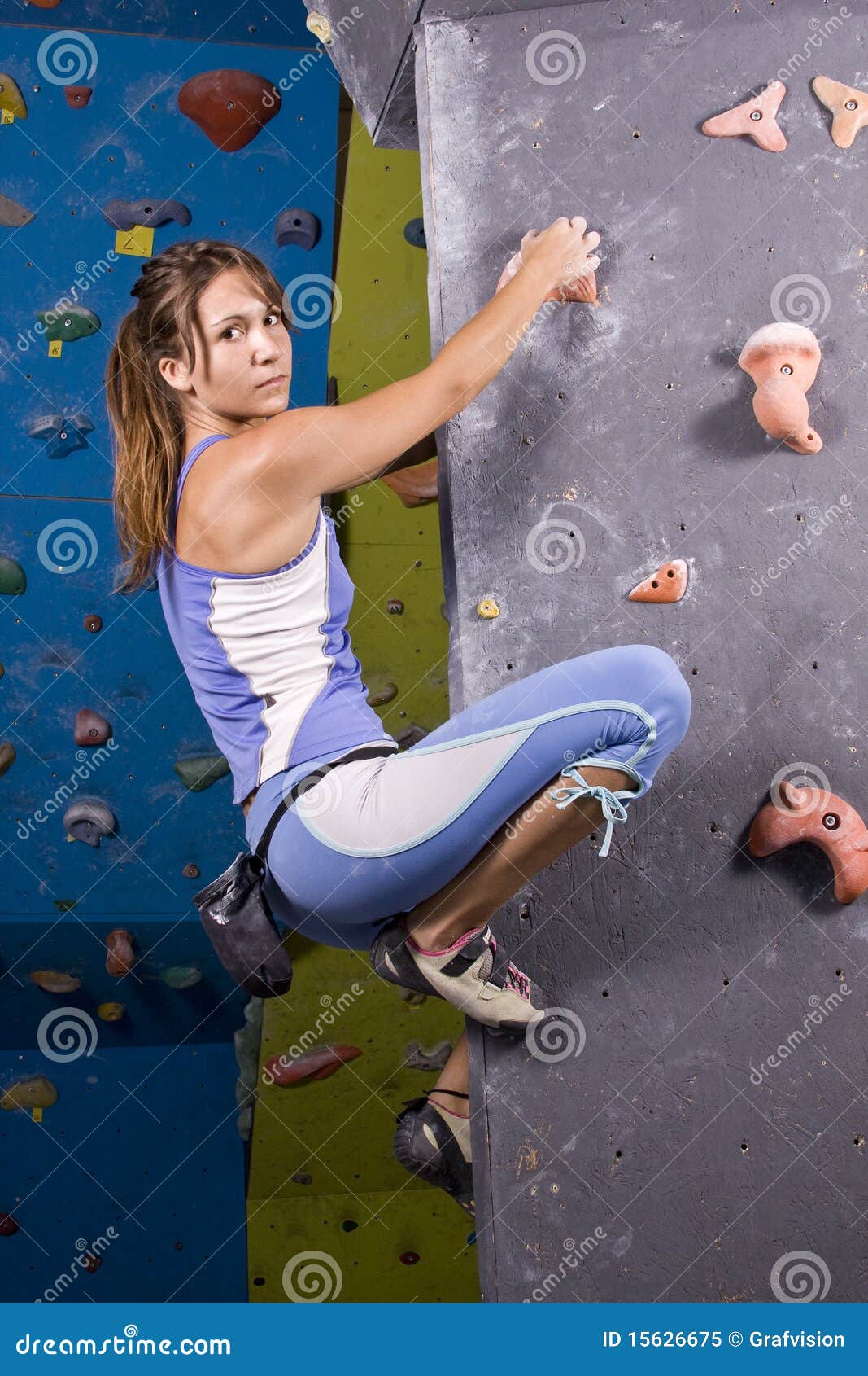 Young, Athletic Girl Climbing Stock Image - Image of rock, belay: 15626675