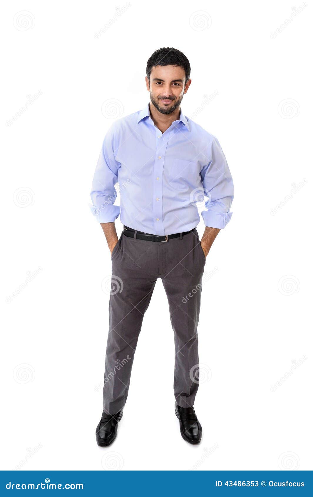 Young Attractive Business Man Standing in Corporate Portrait Isolated