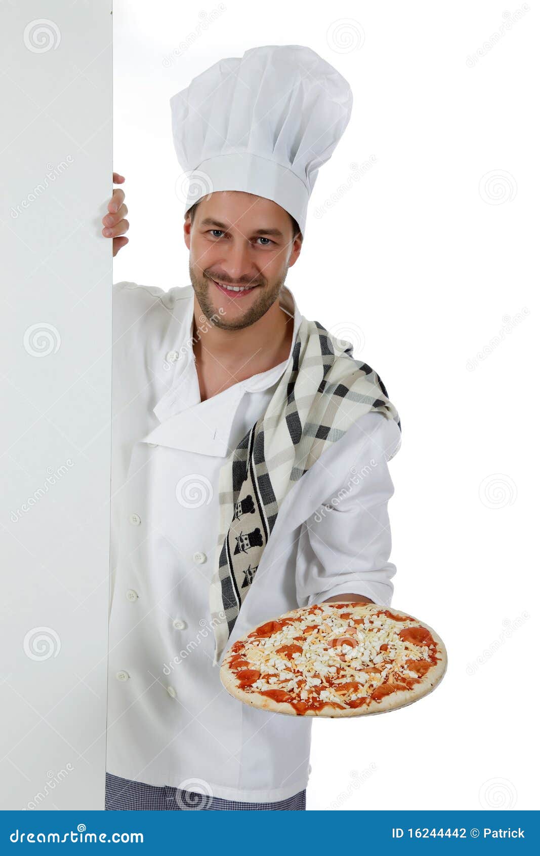 Young Attractive Chef Male, Pizza Stock Photo Image of smiling