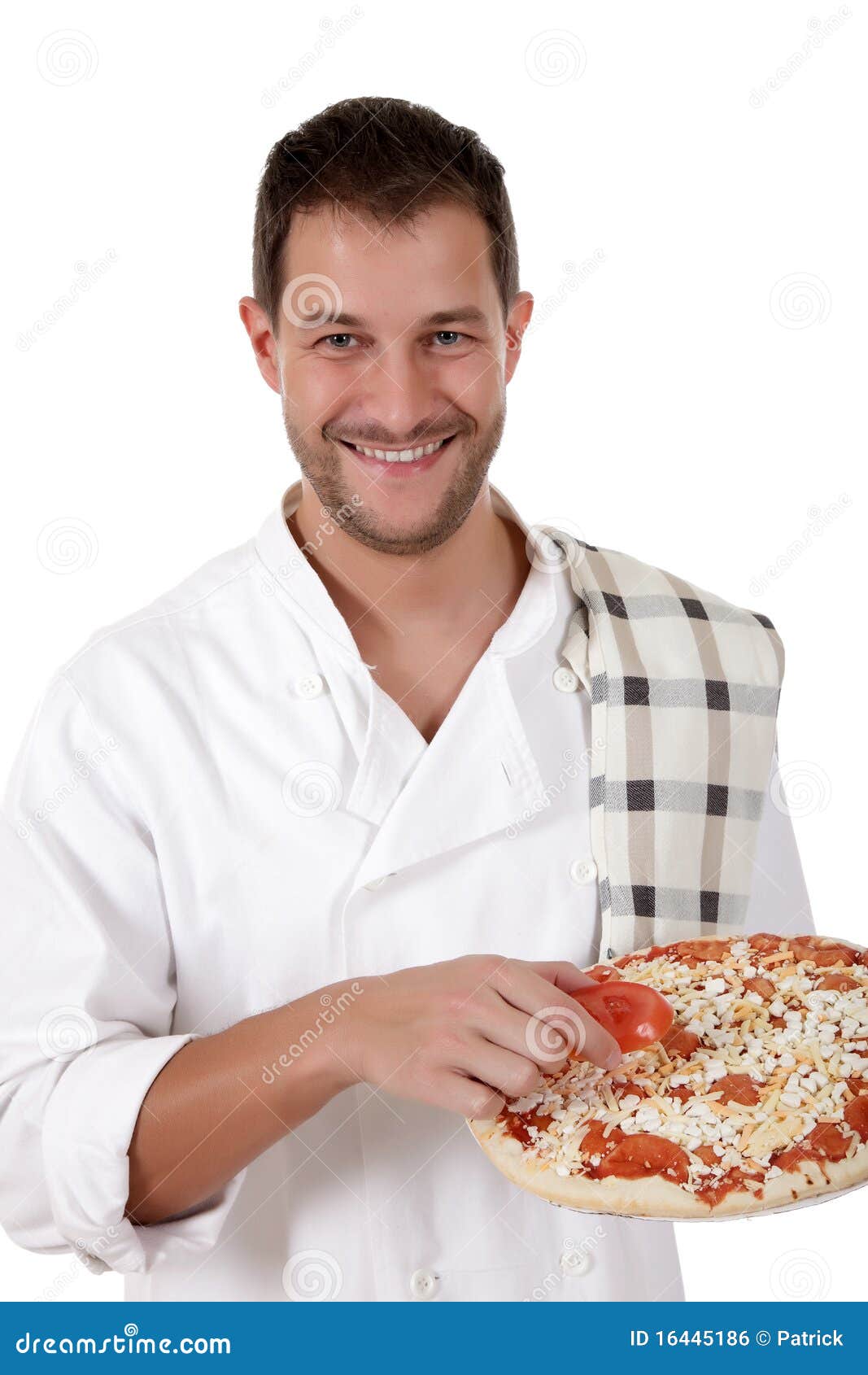 Young Attractive Chef Male, Pizza Stock Photo - Image of chef ...