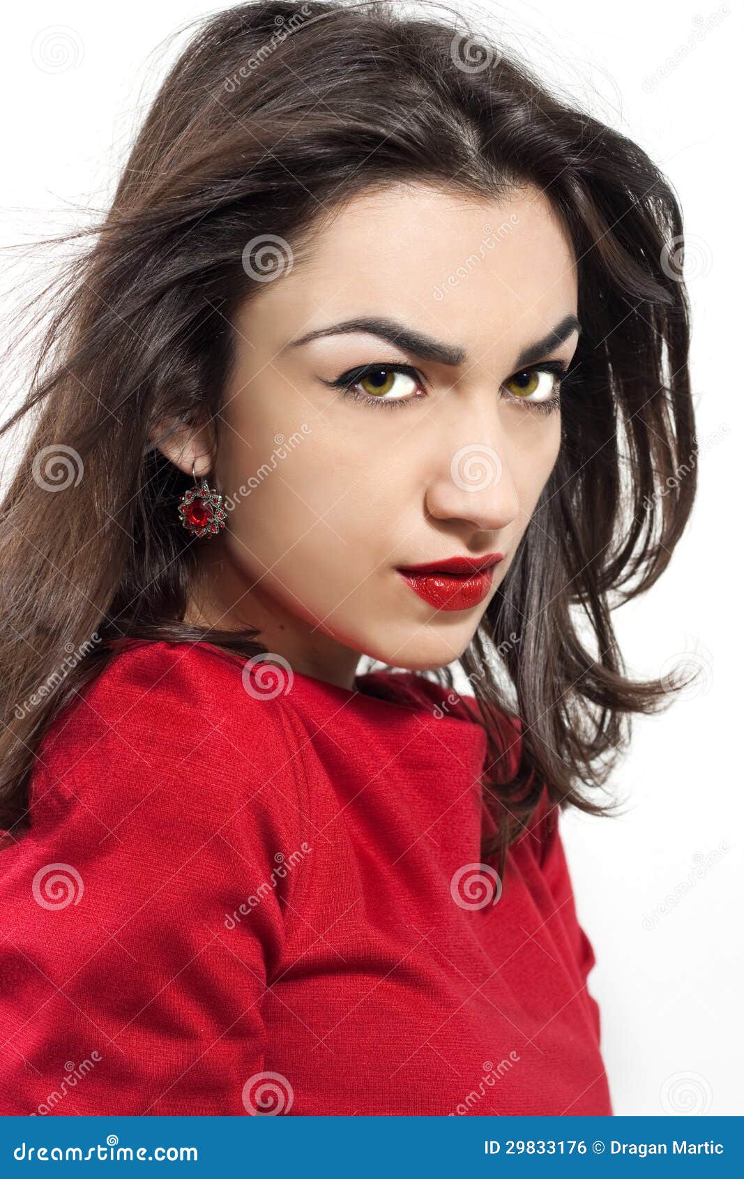 Attractive Black Woman with Makeup Stock Photo - Image of portrait ...
