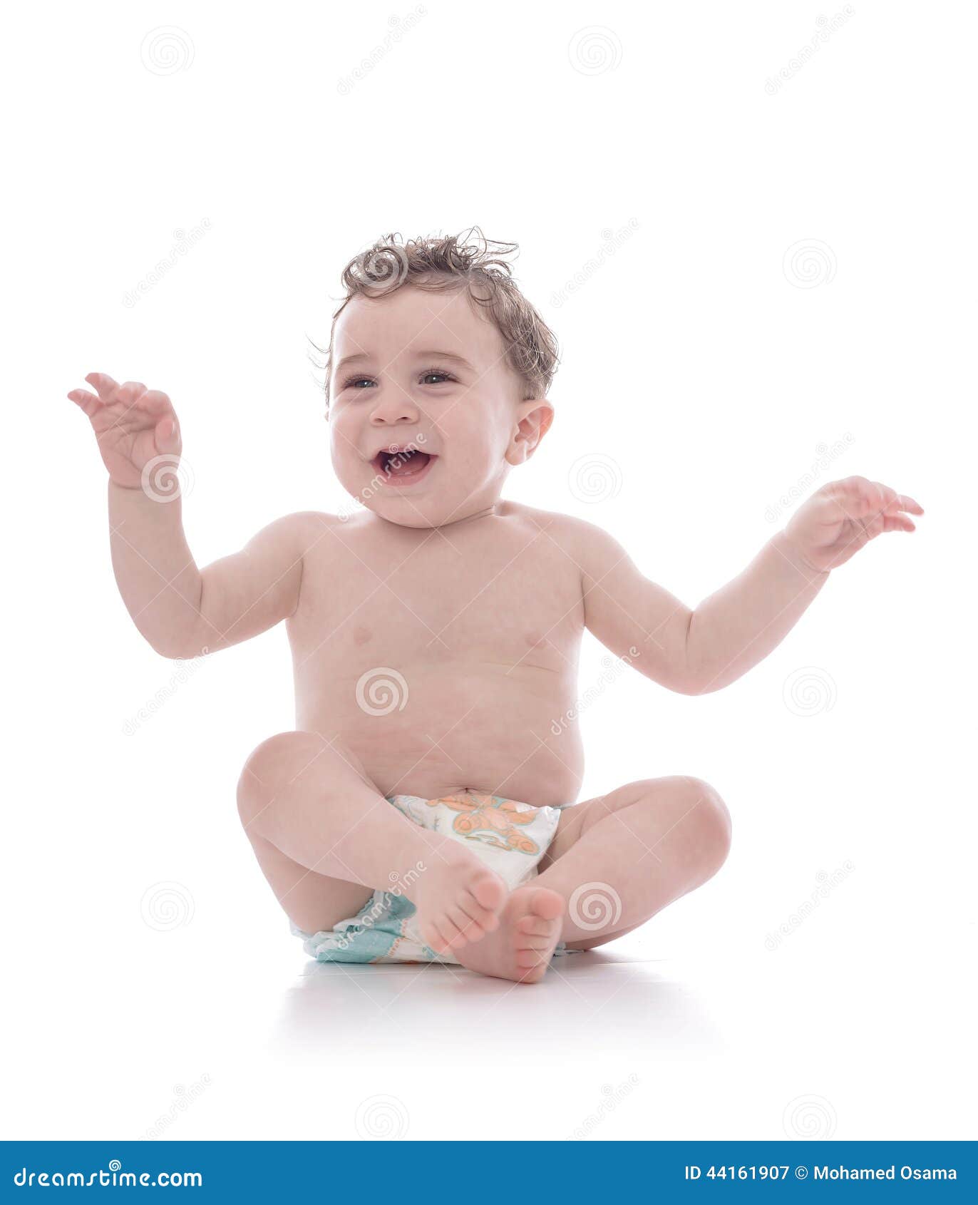 Young Baby Laughing stock image. Image of funny, cute 44161907