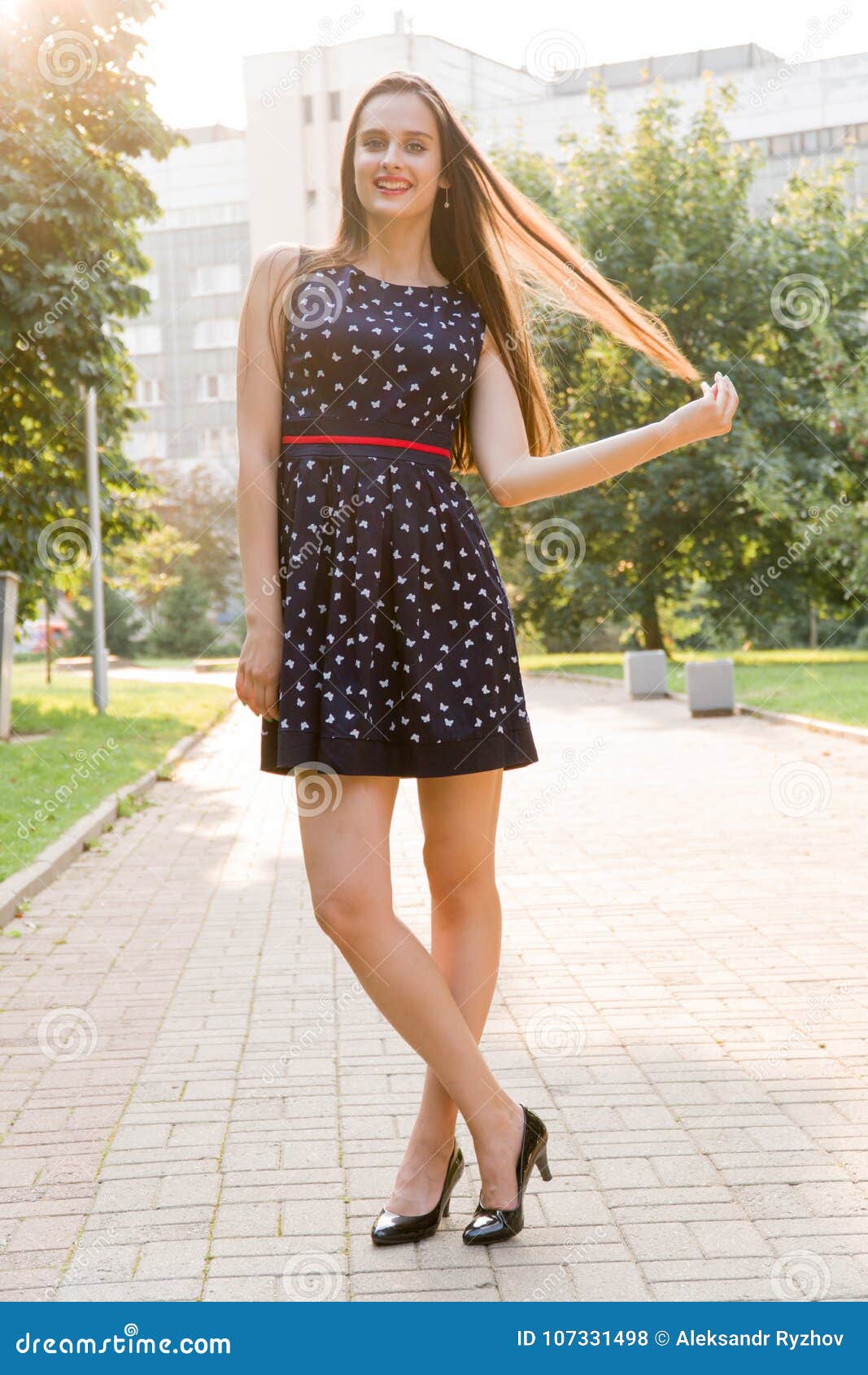 Free Photo | Three beautiful smiling girls in trendy summer sundress posing  on the street