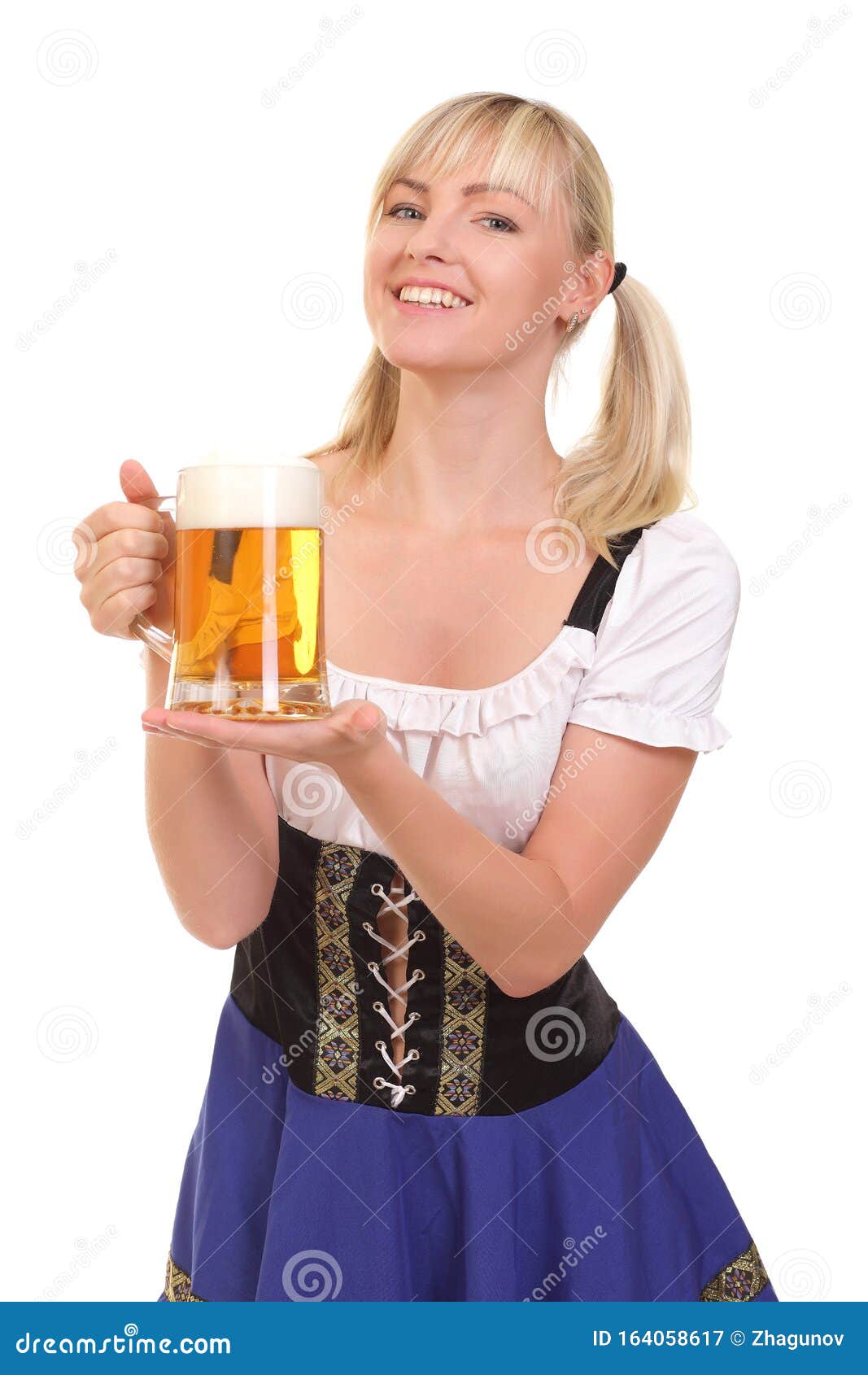 Young and Beautiful Bavarian Girl Stock Image - Image of cheerful ...
