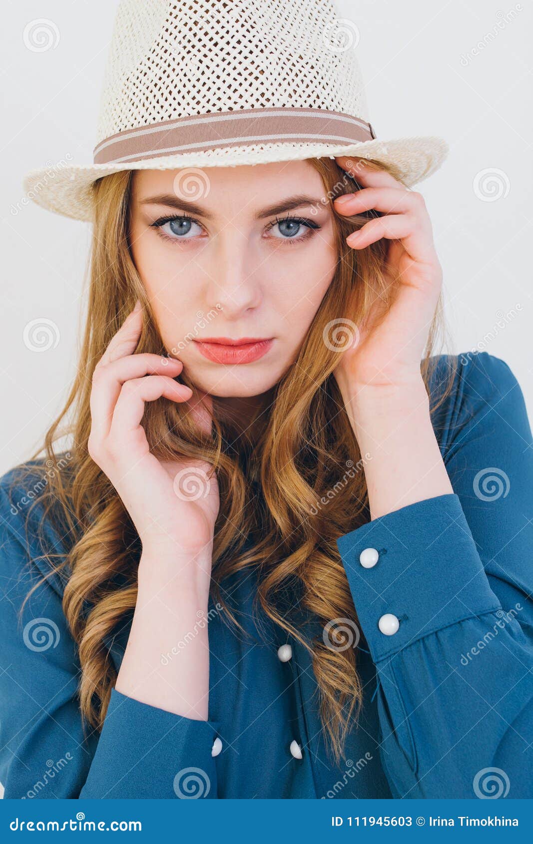 Blonde Girl Posing in Studio Stock Image - Image of pretty, posing ...