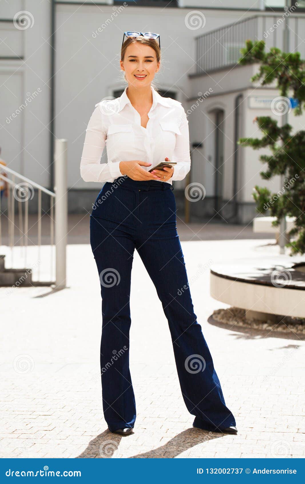 Young Beautiful Business Woman Stock Image - Image of blouse, lady ...