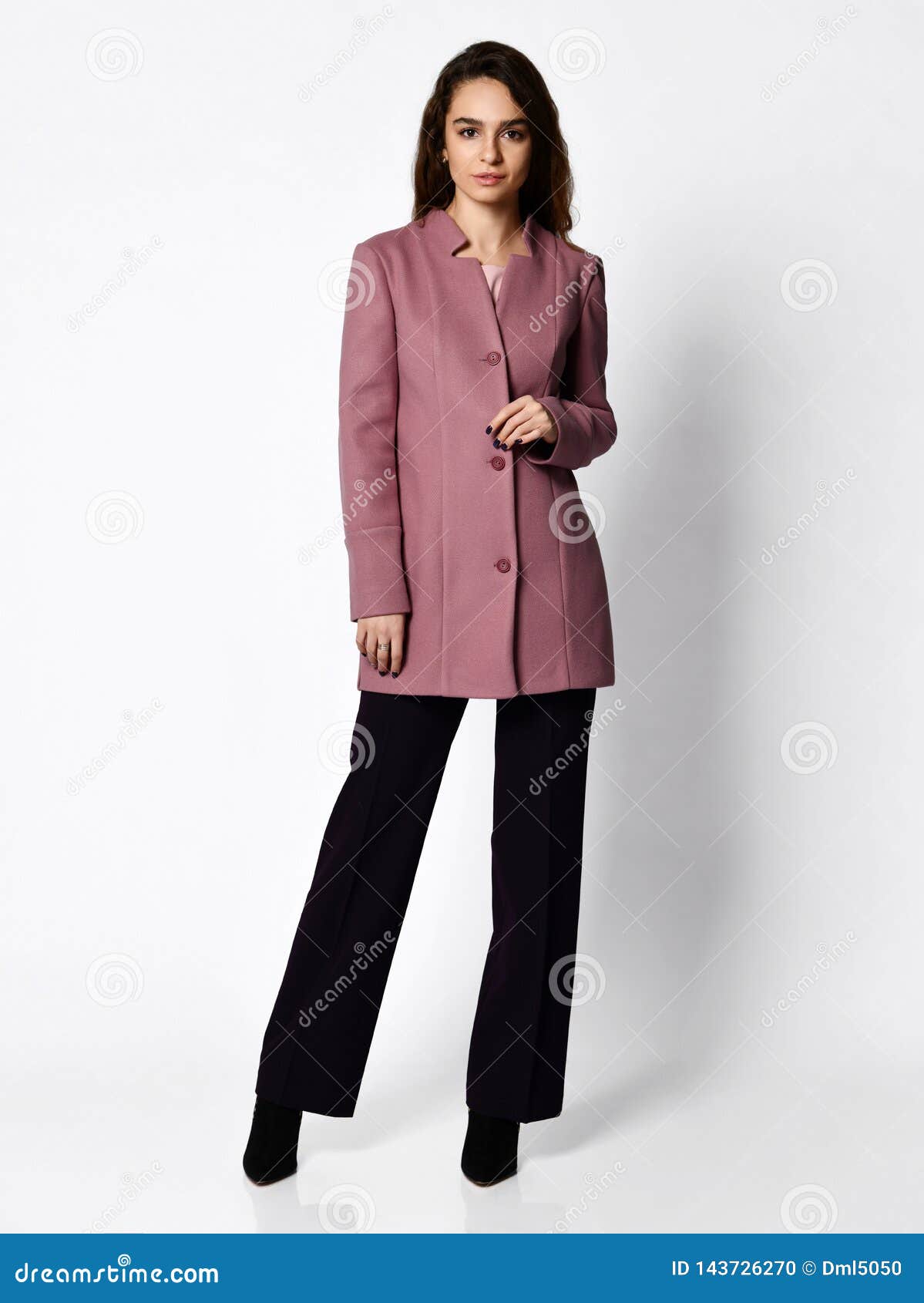 Young Beautiful Business Woman Walking in New Design Casual Spring ...