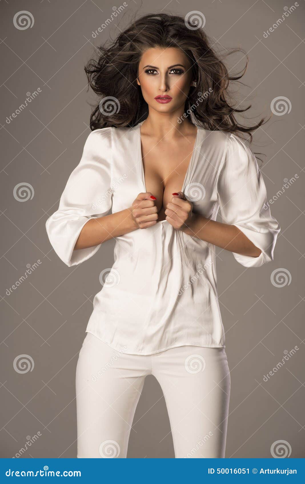 Young Beautiful Caucasian Brunette Stock Image Image Of Model Chic 50016051 