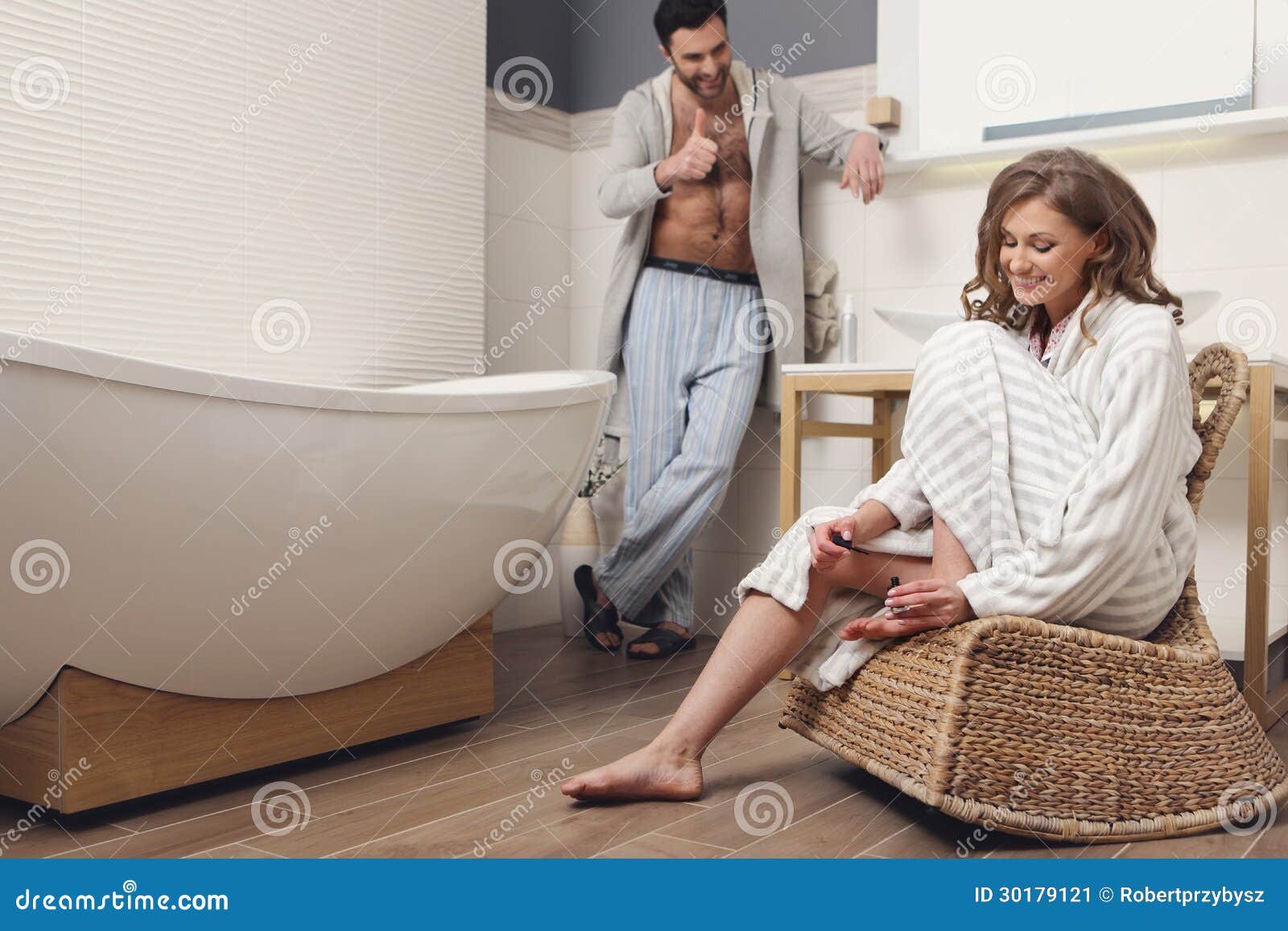 Couple In The Bathroom Stock Image Image 30179121