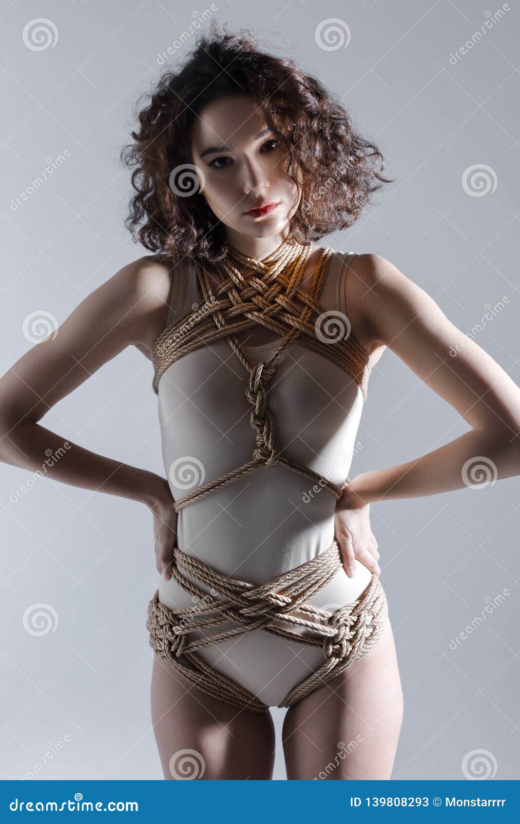 Woman in Art Bandage Tying with Rope Shibari Style. Sex Game, Bdsm and  Sexual Trade Slavery Concept Stock Image - Image of fashion, bodysuit:  139808293