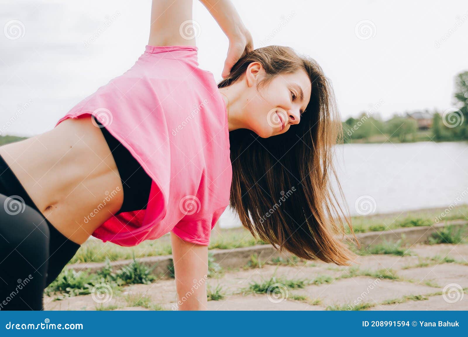 young beautiful girl athlete jogging. beautiful girl athlete is engaged in jogging. morning running. healthy sport lifestyle