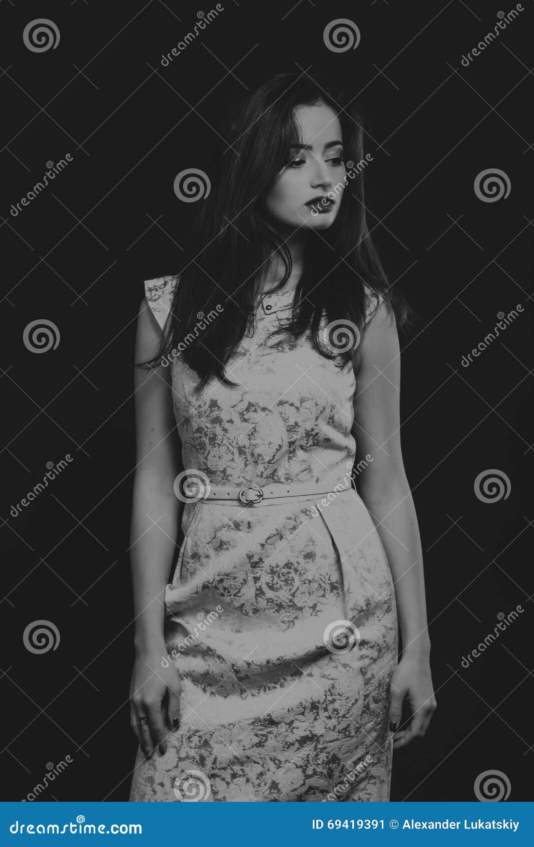 Young Beautiful Girl on a Background Stock Image - Image of brunette ...