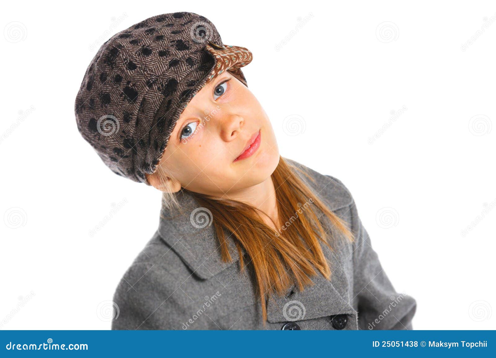 Young Beautiful Girl in a Beret and Coat Stock Photo Image of 1011