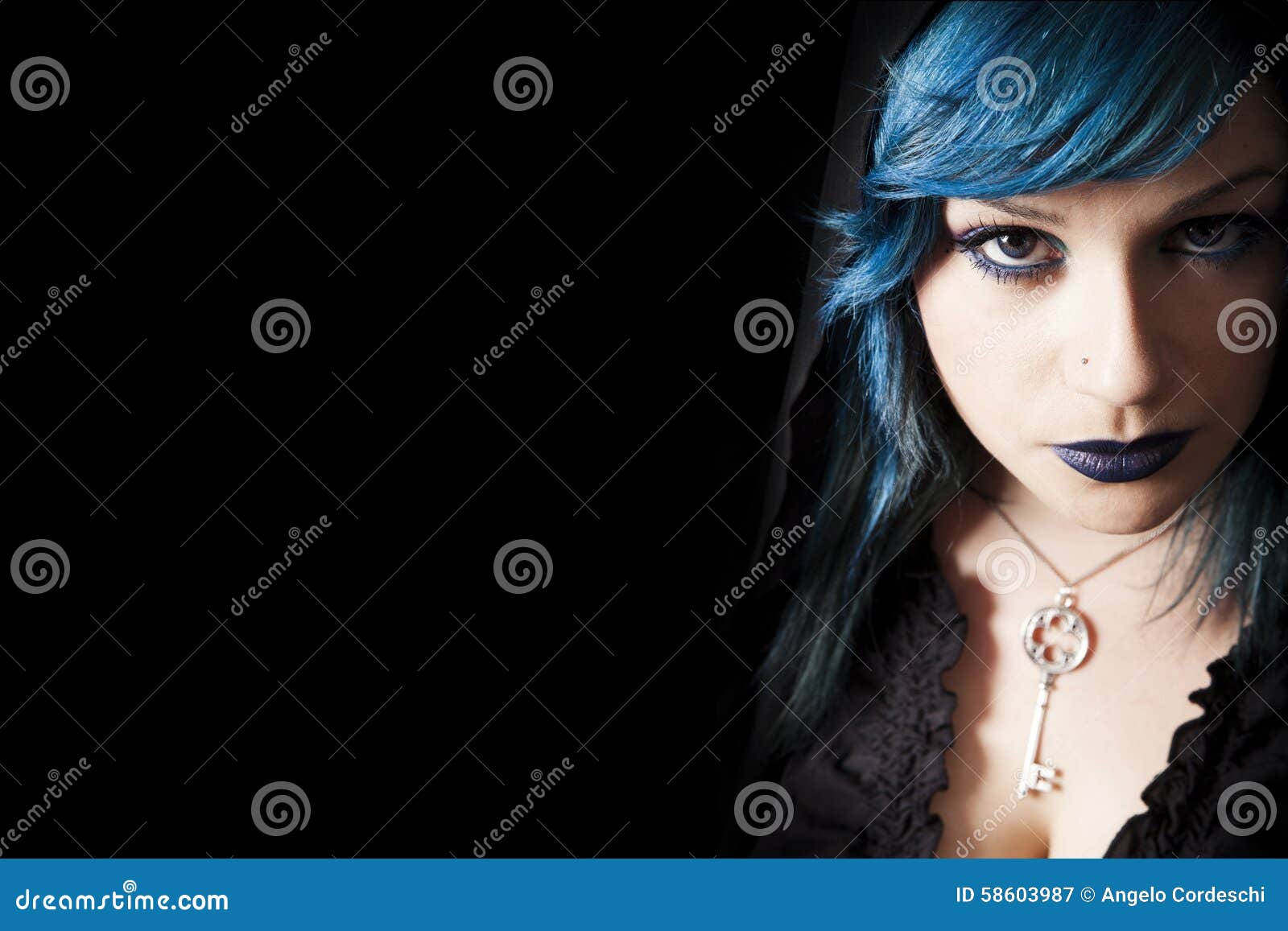 Blue Eye Black Hair Stock Photo by ©PantherMediaSeller 350982982