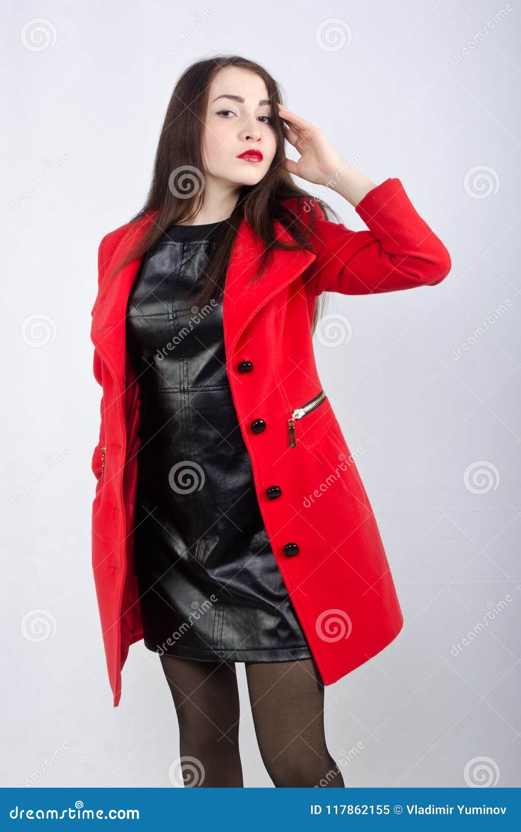 Young Beautiful Girl in Coat Stock Image - Image of clothes, loader ...