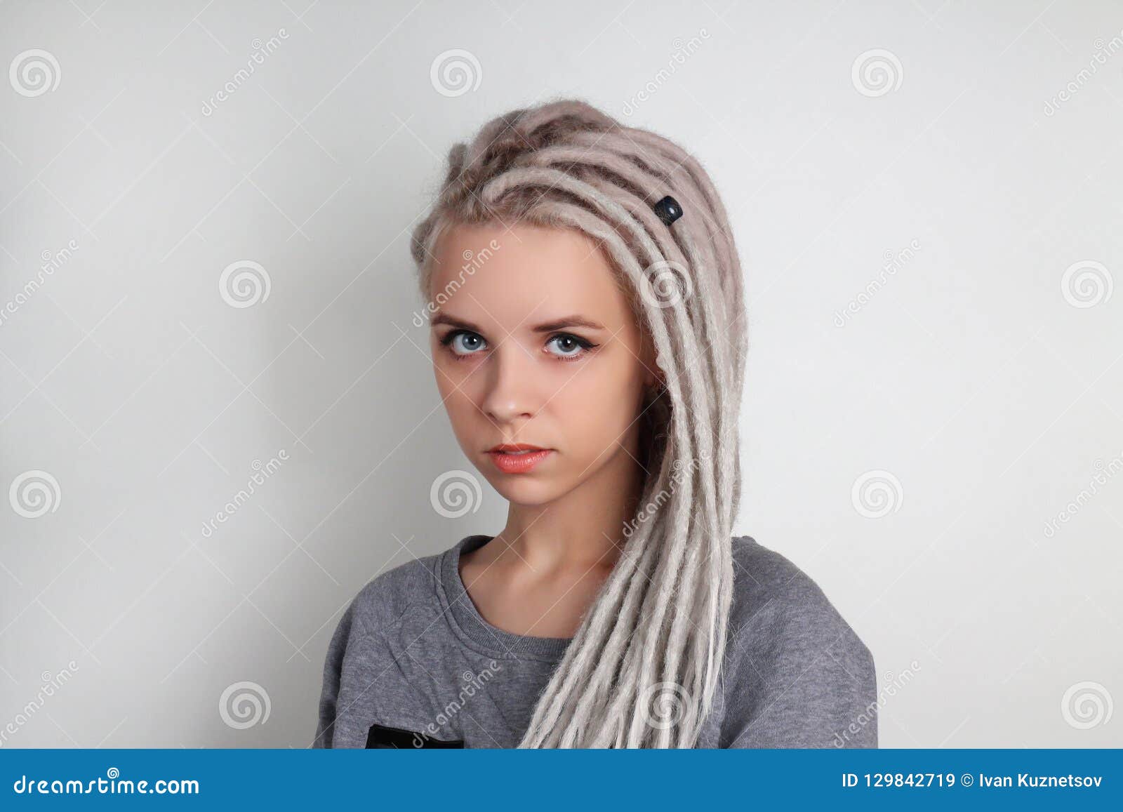 Young Beautiful Girl With Dreadlocks Stock Image Image Of