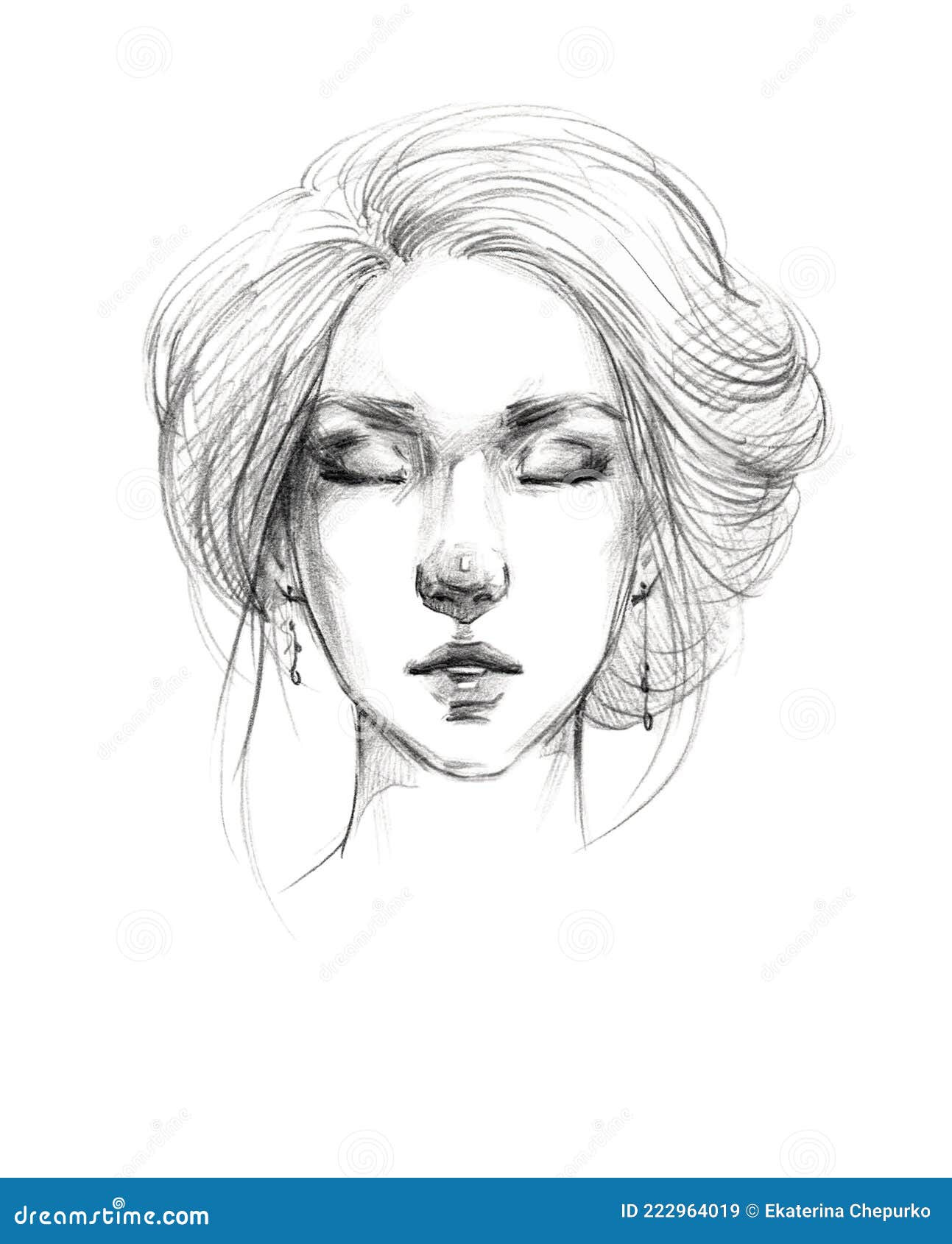 Young Beautiful Girl with a Beautiful Graceful Hairstyle Pencil Drawing Stock Illustration - Illustration of girl, pencils: 222964019 Young Beautiful Girl with a Beautiful Graceful Hairstyle Pencil Drawing Stock Illustration - Illustration of girl, pencils: 222964019