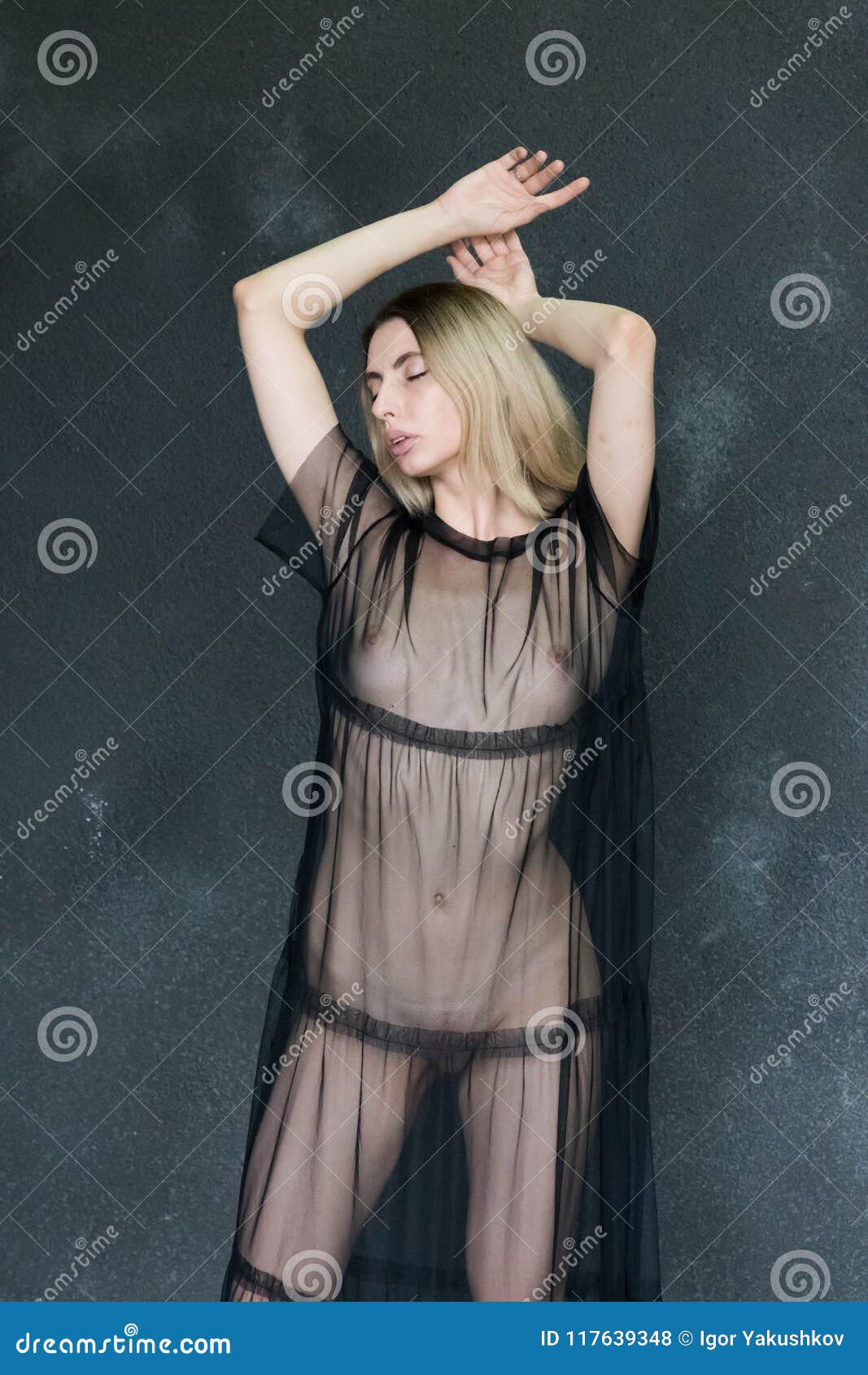 Black Baseball Nude - Young Beautiful Girl Posing Nude In Studio Stock Photo ...