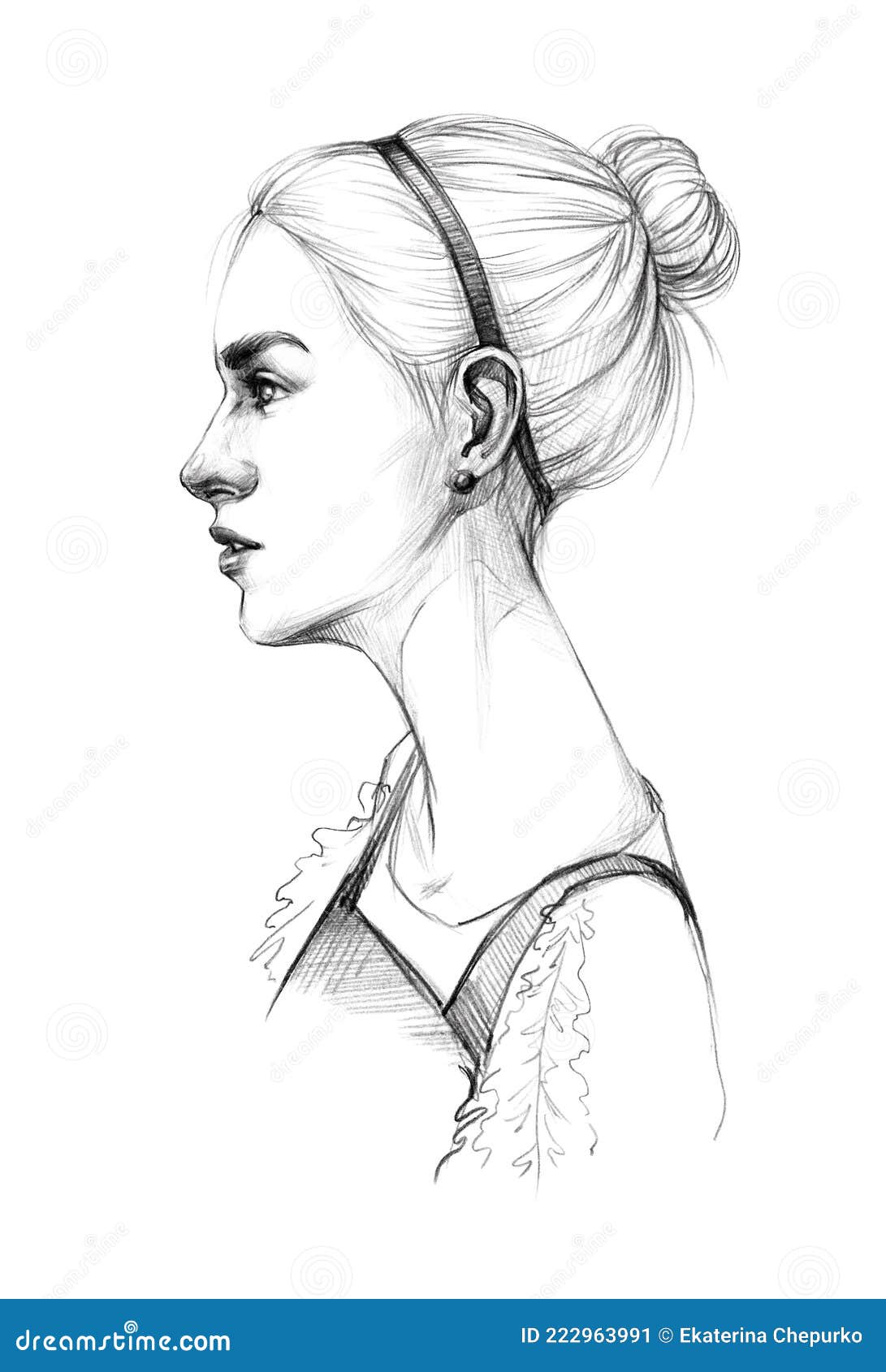 Young Beautiful Girl in a Sarafan and with a Neat Hairstyle Quick Sketch Head in Profile Pencil Drawing Stock Illustration - Illustration of sketch, girl: 222963991 Young Beautiful Girl in a Sarafan and with a Neat Hairstyle Quick Sketch Head in Profile Pencil Drawing Stock Illustration - Illustration of sketch, girl: 222963991