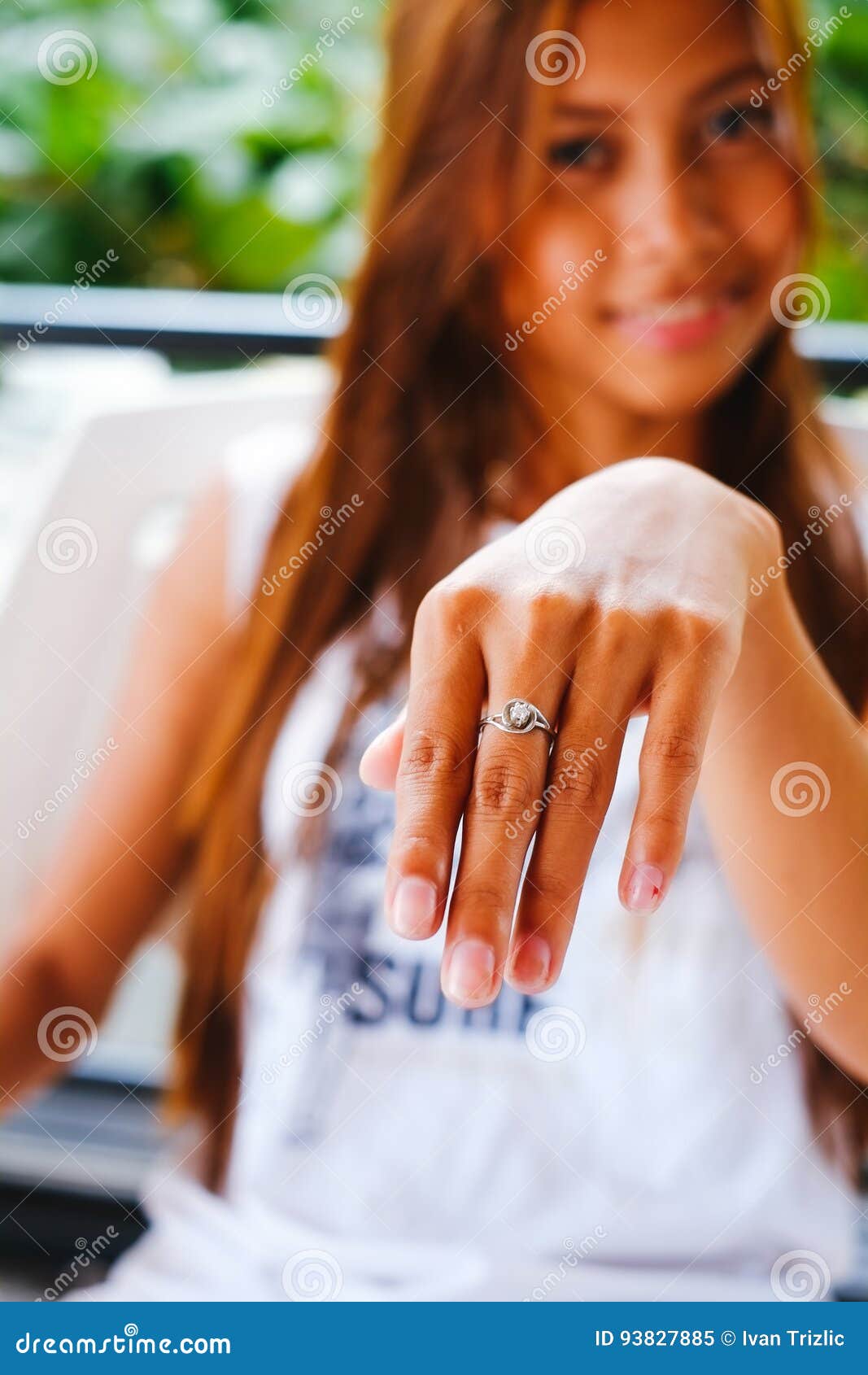 Woman Hand Stylish Modern Ring Cute Little Girl Hand Rings Stock Photo by  ©Sonyachny 472952454