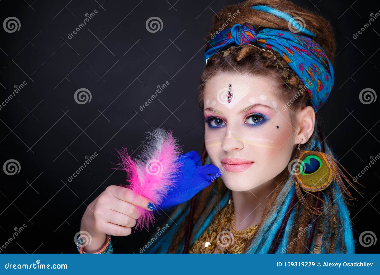 Woman Tribal Style Stock Image Image Of Horoscope Fortune