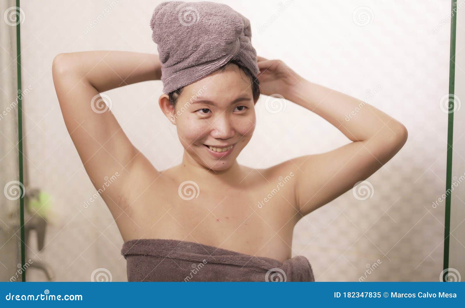 Young Beautiful And Happy Asian Chinese Woman Wit