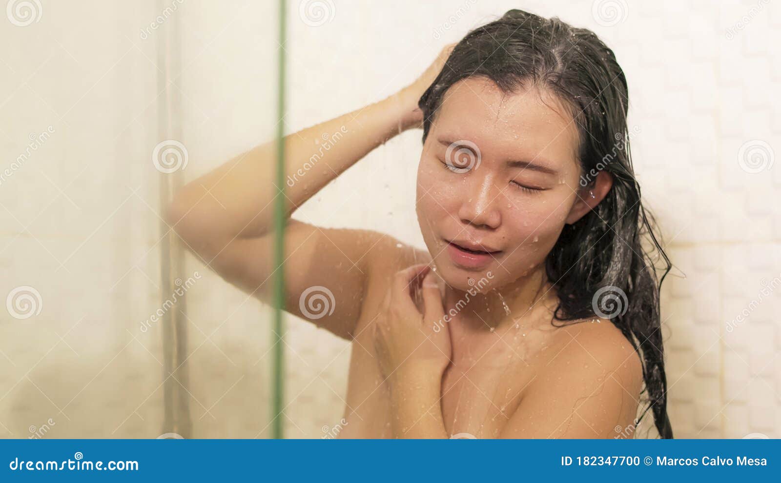 Talking to Asian girl Neneth in the bathroom