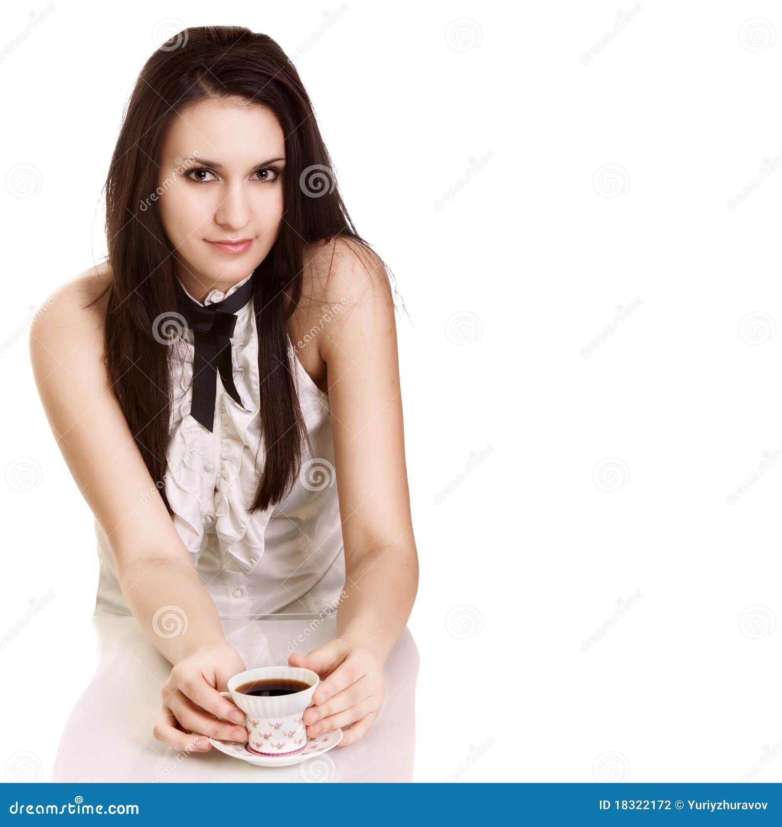 Young Beautiful Lady Drinking Coffee Stock Photo Image of espresso