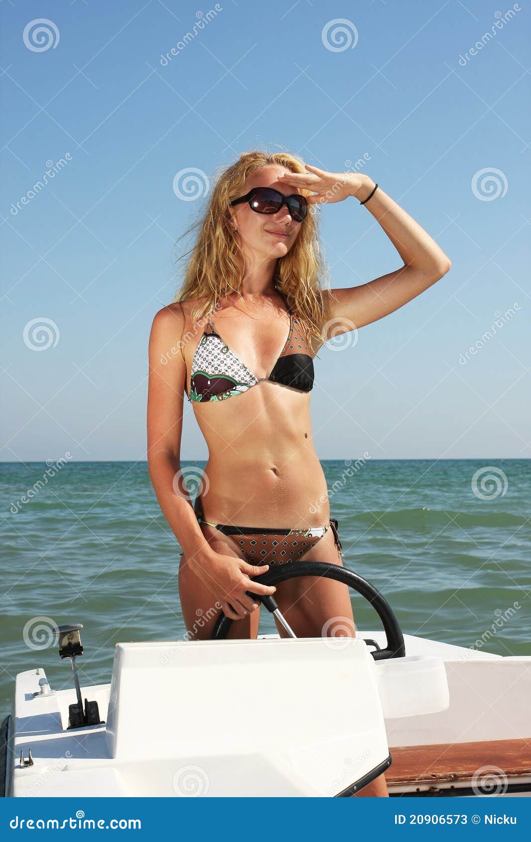 sexy wife on boat