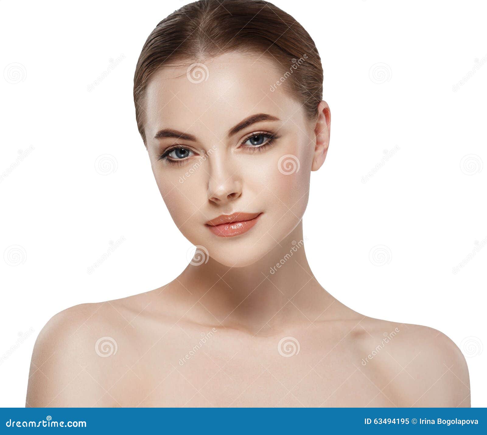 Young beautiful woman face close-up beauty portrait with healthy <b>nature skin</b> ... - young-beautiful-woman-face-close-up-beauty-portrait-healthy-nature-skin-perfect-make-up-studio-63494195