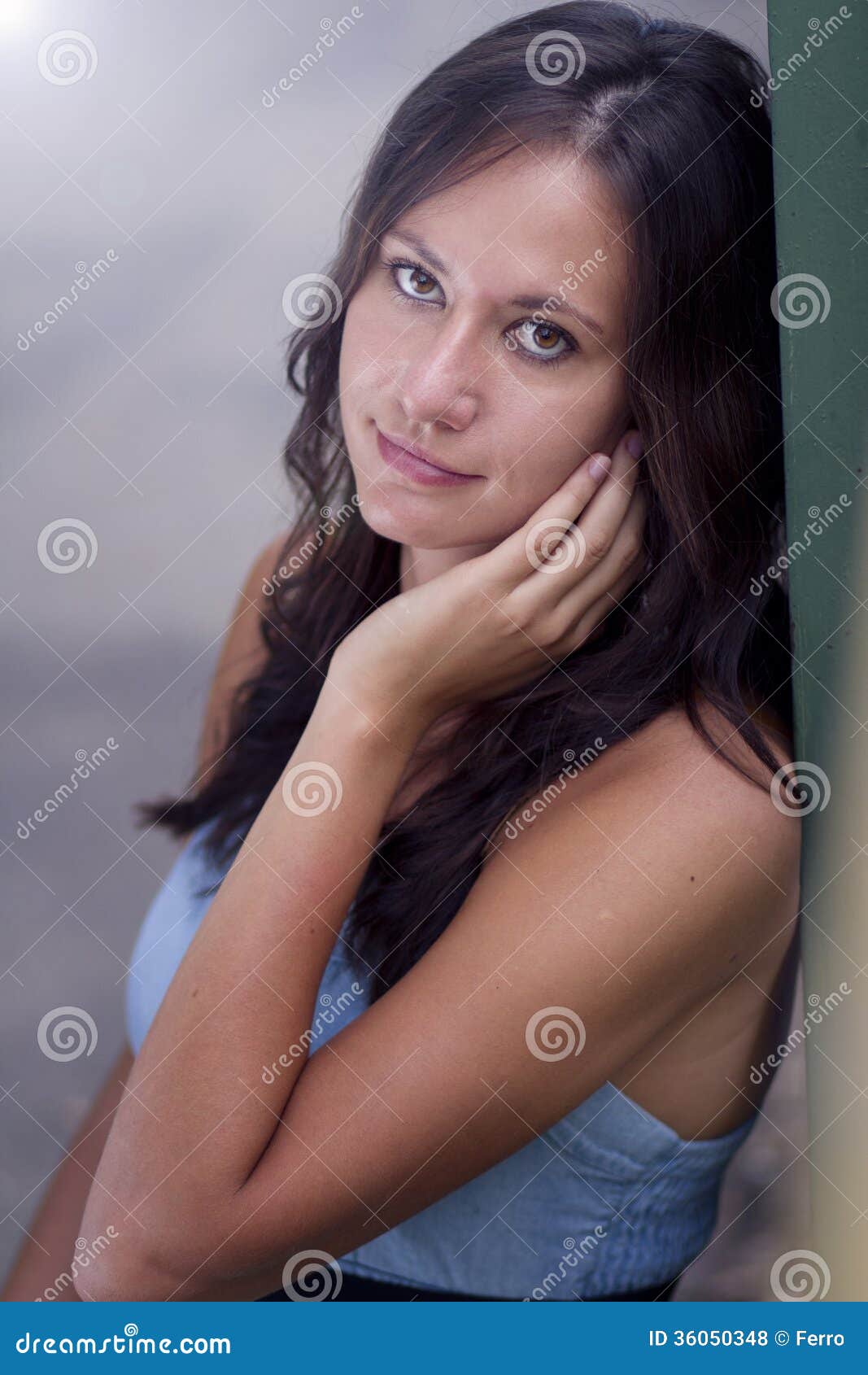 Young Beautiful Woman in Love Stock Photo - Image of bright, portrait