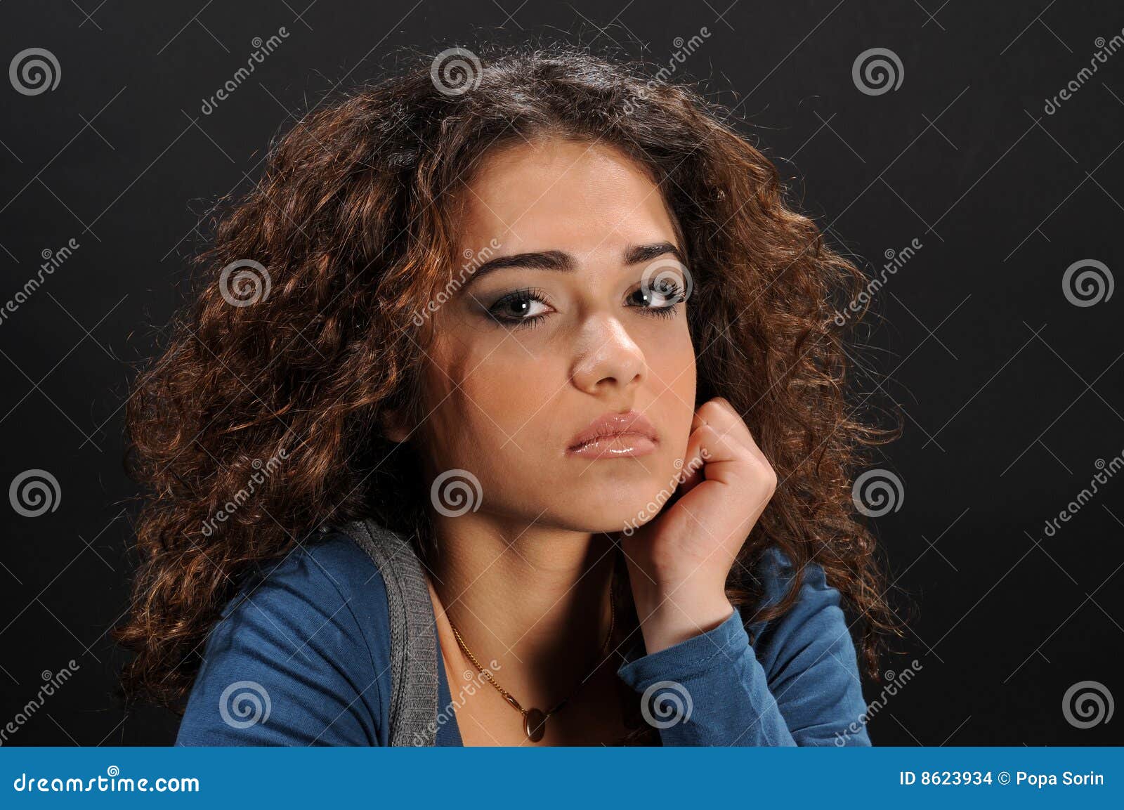 Young Beautiful Woman S Portrait Stock Photo - Image of hair, beauty ...