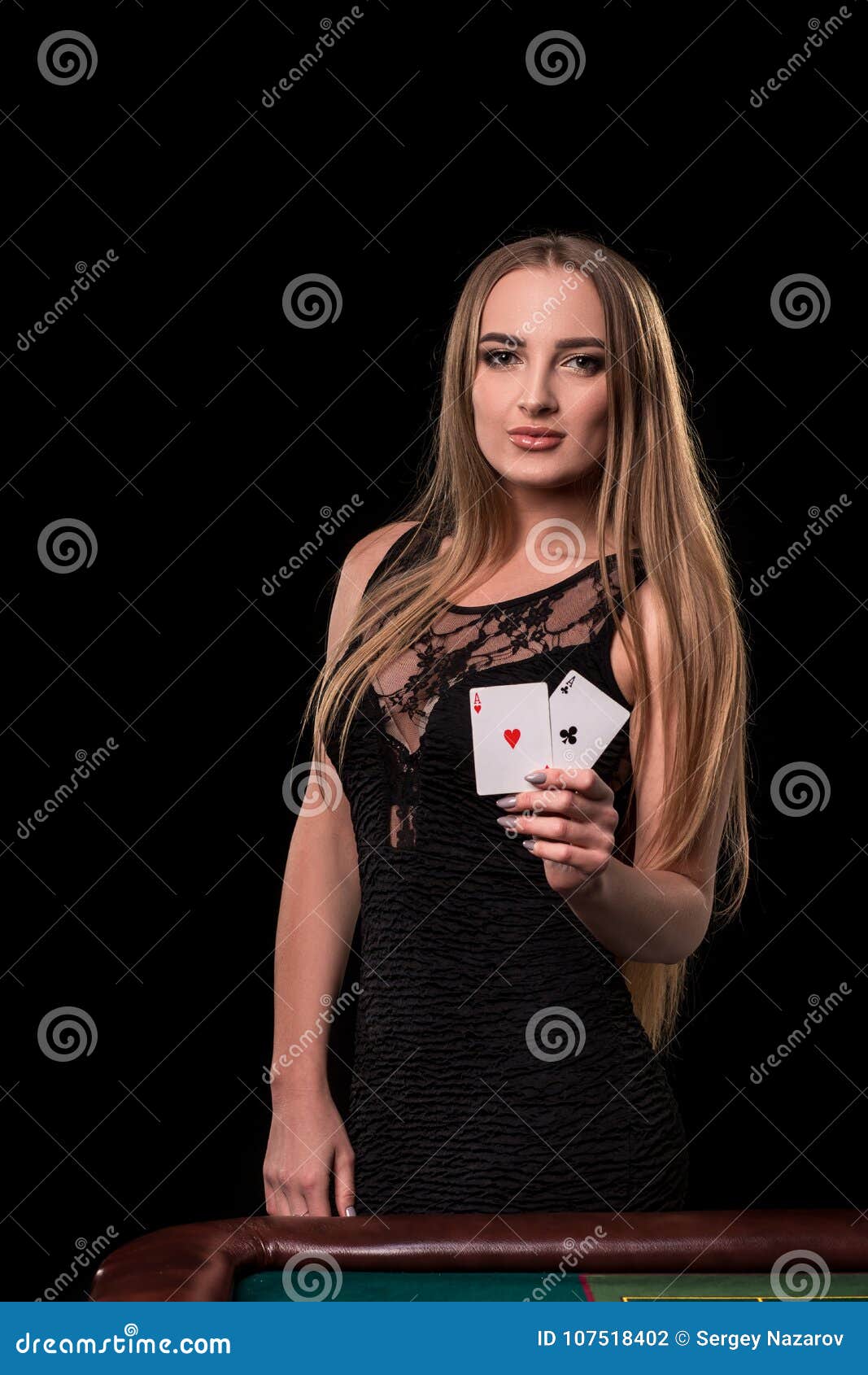 Playing Cards in a Casino, a Girl Shows a Winning Combination. Success and  Victory. Poker, Blackjack, Texas Poker Stock Image - Image of hand, choice:  161398193