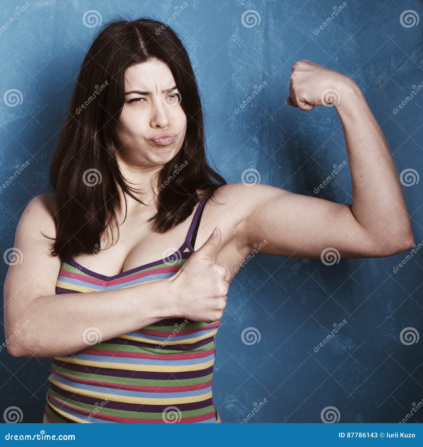 Young Beautiful Woman Showing Her Beautiful Arms Stock Photo, Picture and  Royalty Free Image. Image 64361047.