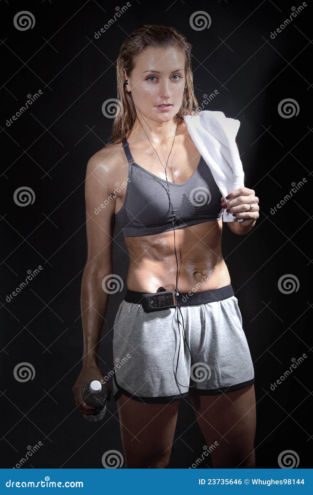 Young Beautiful Woman Wet with Sweat Stock Photo Image of woman