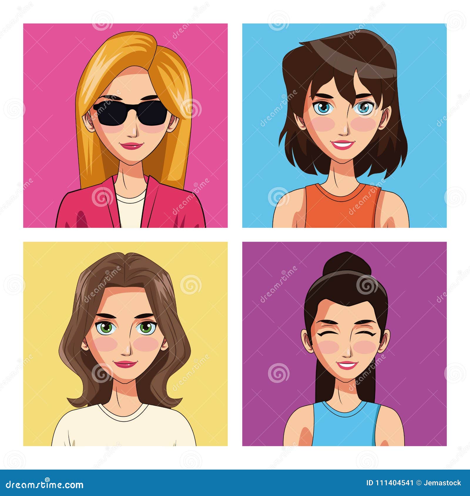 Young beautiful women stock vector. Illustration of people - 111404541