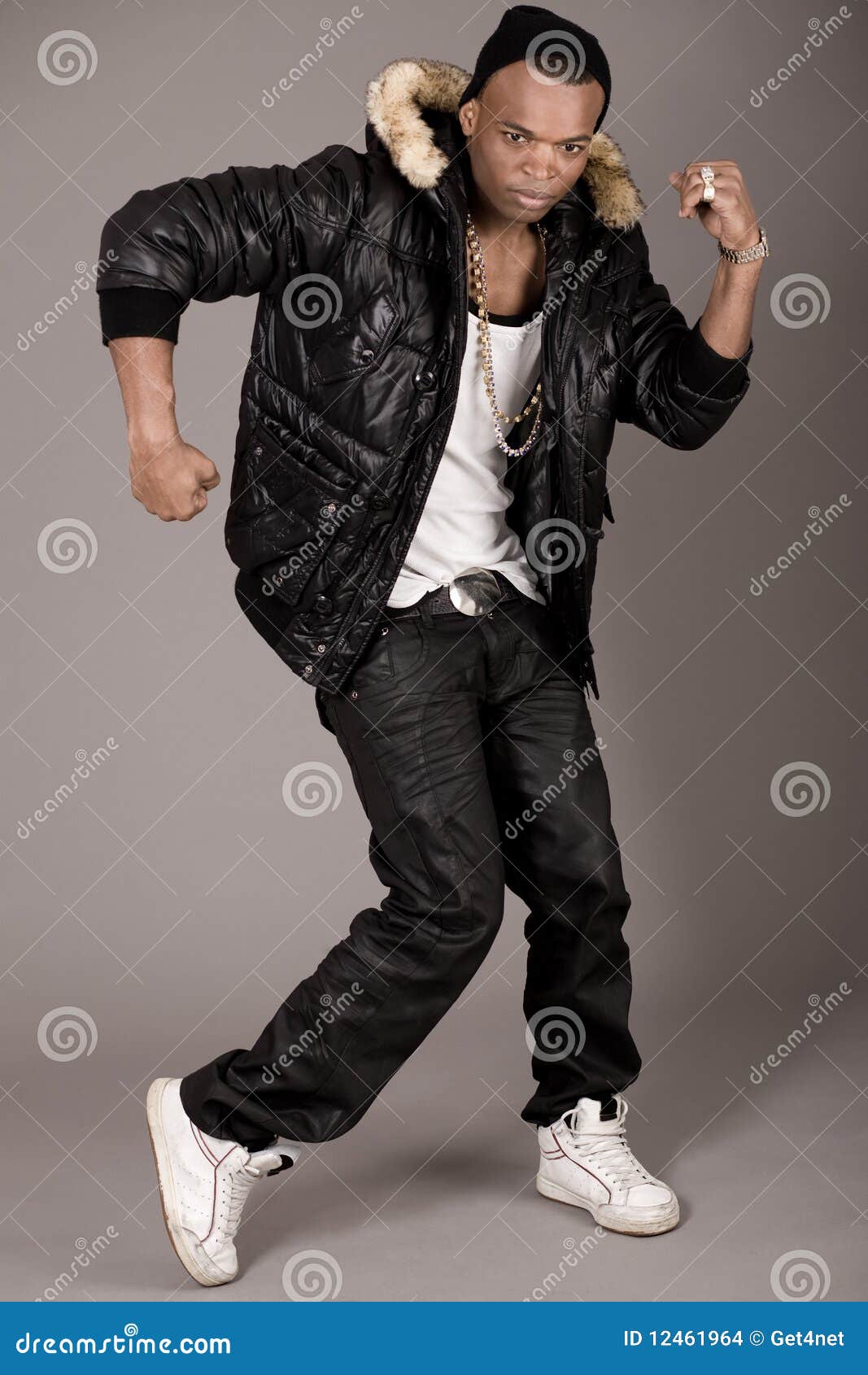 Young Black Man Performing Dance Stock Photo Image of breakdancer