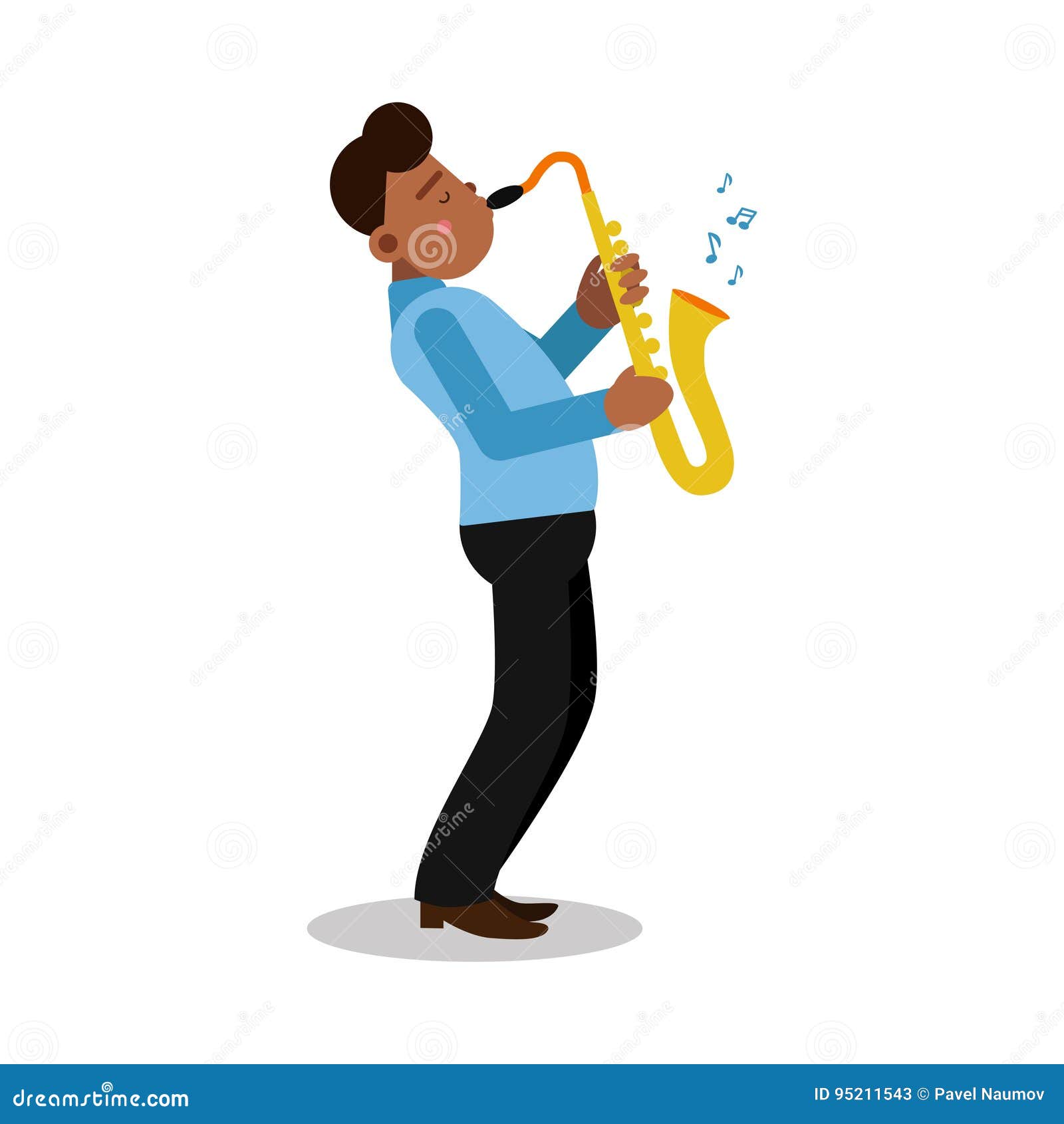 Saxophone | Free Stock Photo | Illustration of a man 