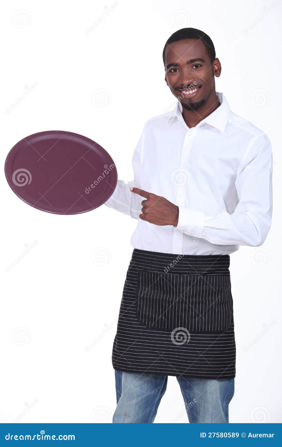 Young Black Waiter Royalty Free Stock Images Image 27580589