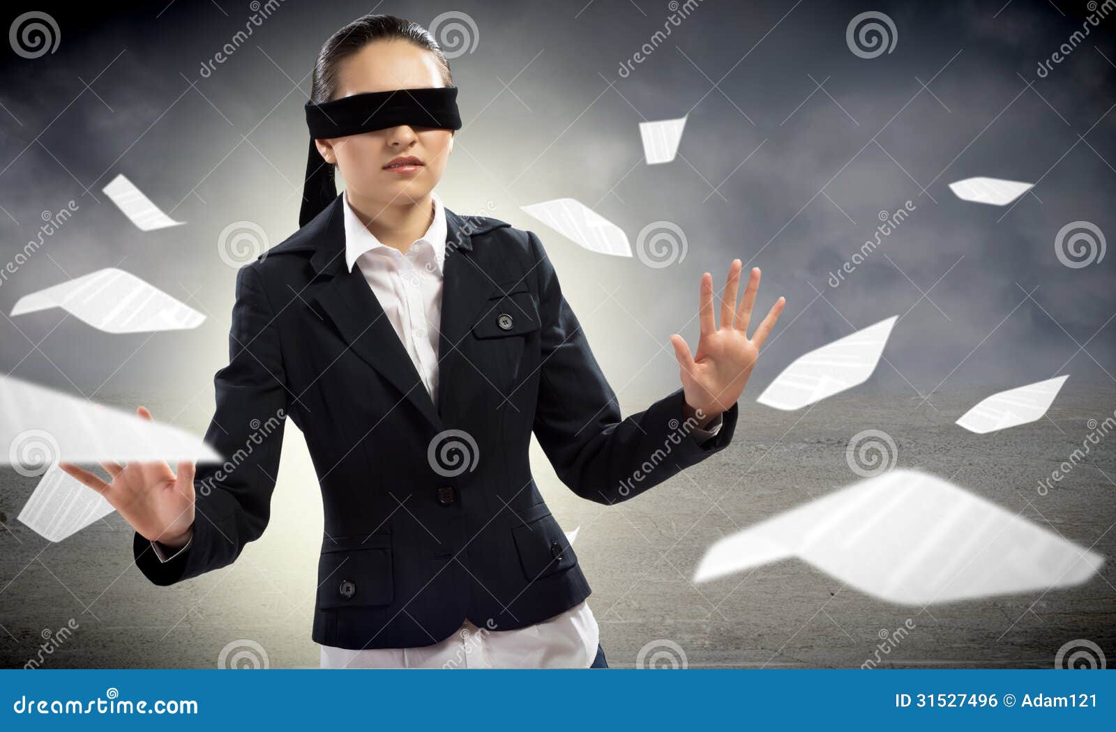 Young woman blindfolded Stock Photo by ©semisatch 66901649