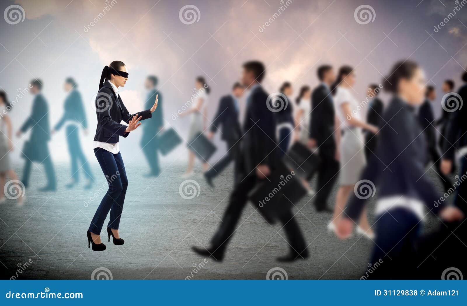 Young blindfolded woman Stock Photo by ©VGeorgiev 100898414