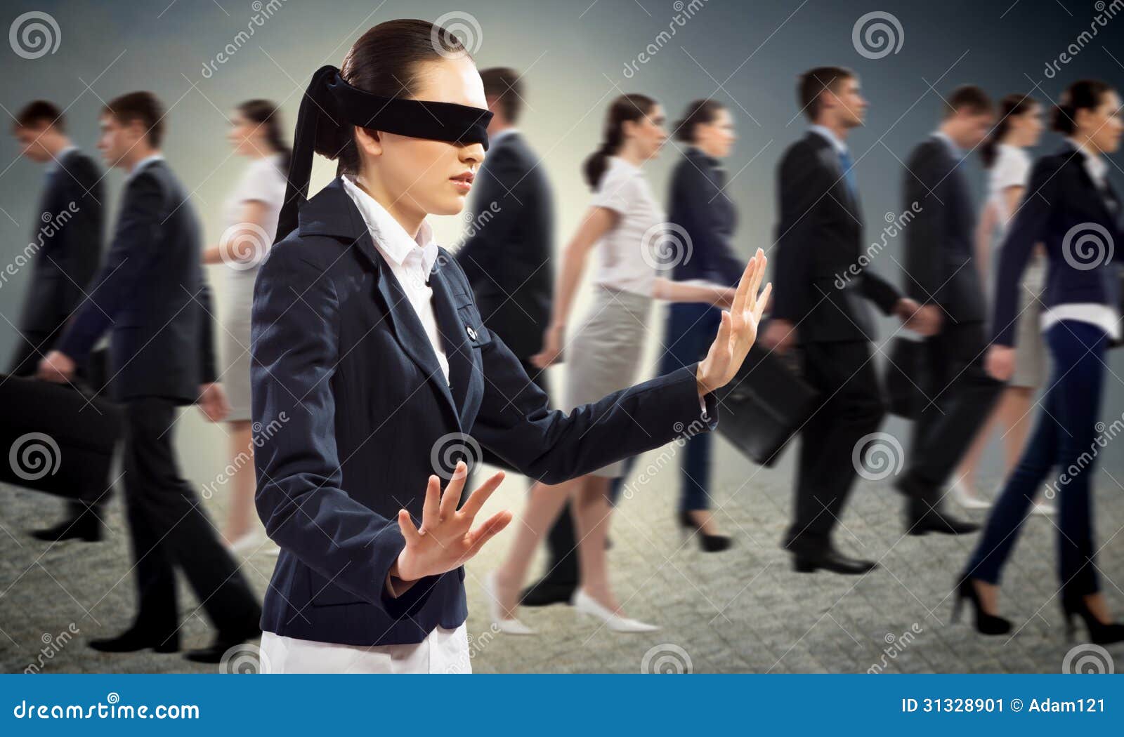 Young blindfolded woman Stock Photo by ©VGeorgiev 100898414