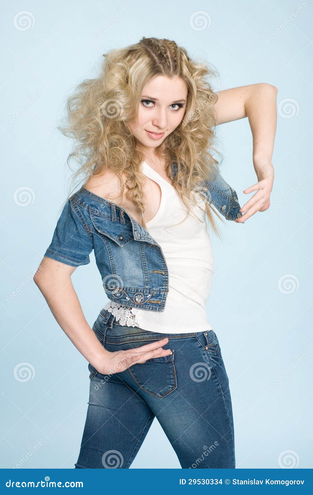 Young blond girl in dance stock photo. Image of attractive - 29530334