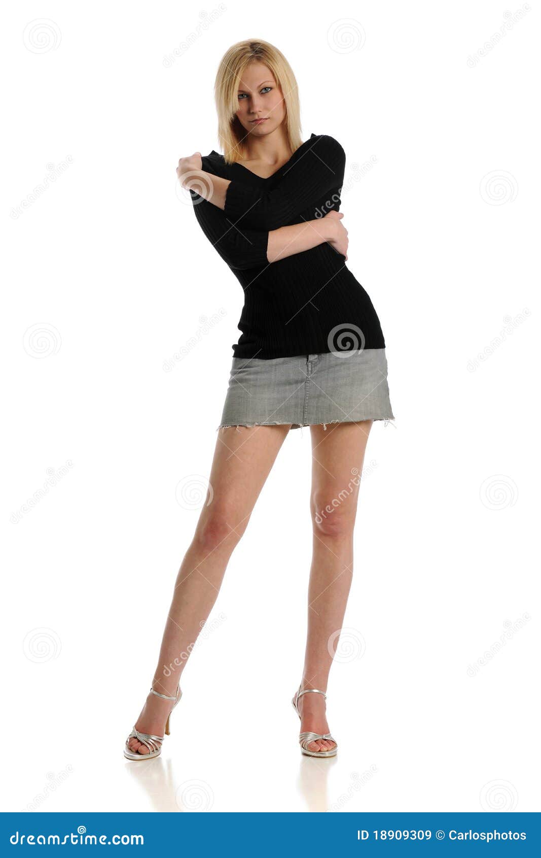 Young blond woman posing stock image. Image of young - 18909309