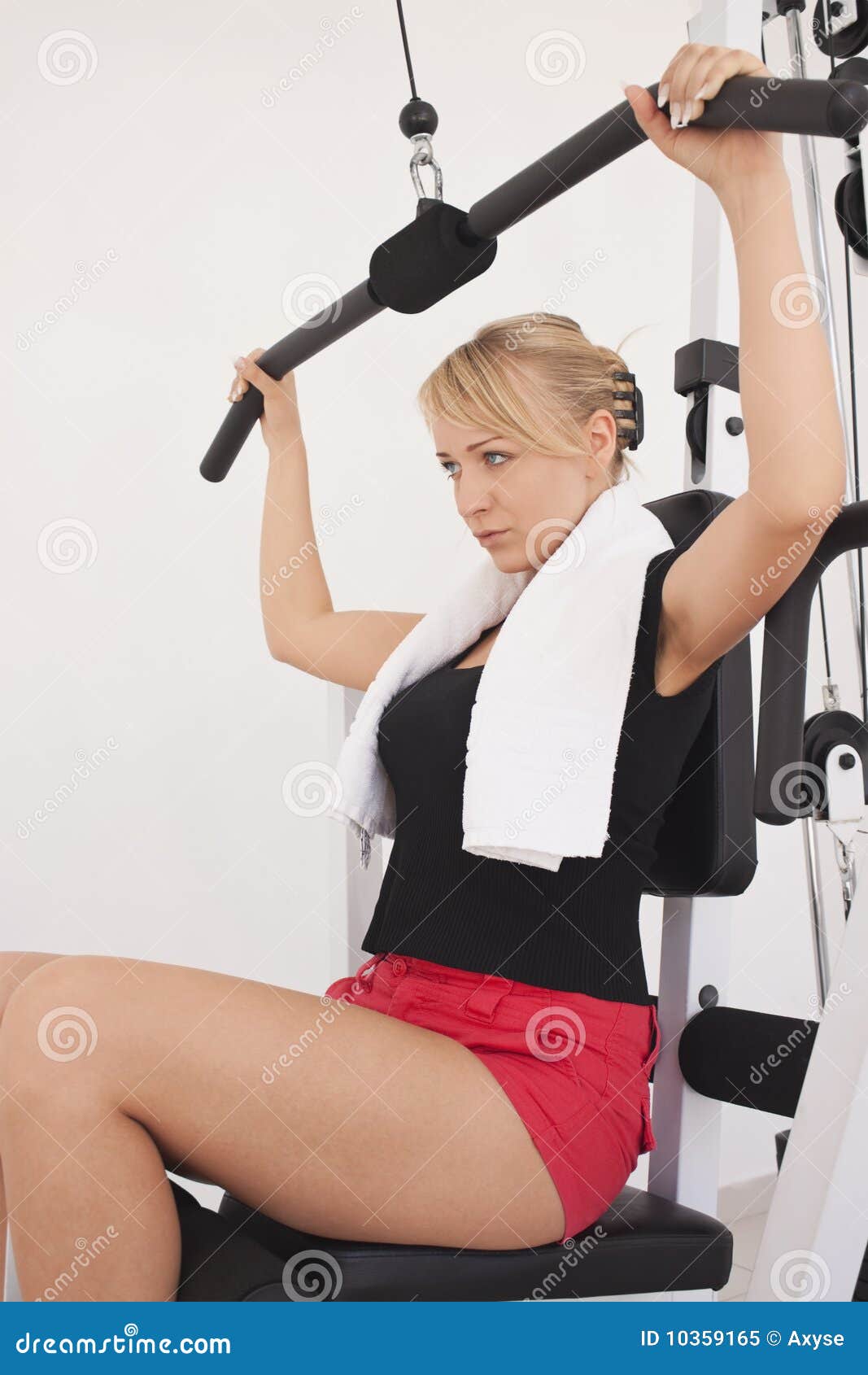 Young Blond Woman Workout in Gym Stock Image Image of blond, shape