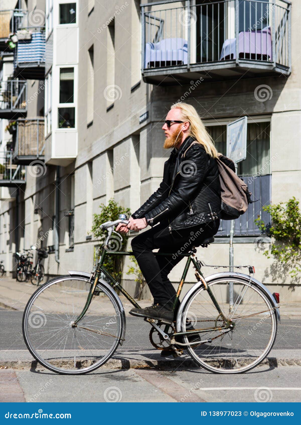 Young Blonde Long Hair Bearded Man Riding Bicycle. Street Style Editorial Stock Photo - Image of biking, leisure: 138977023 Young Blonde Long Hair Bearded Man Riding Bicycle. Street Style Editorial Stock Photo - Image of biking, leisure: 138977023